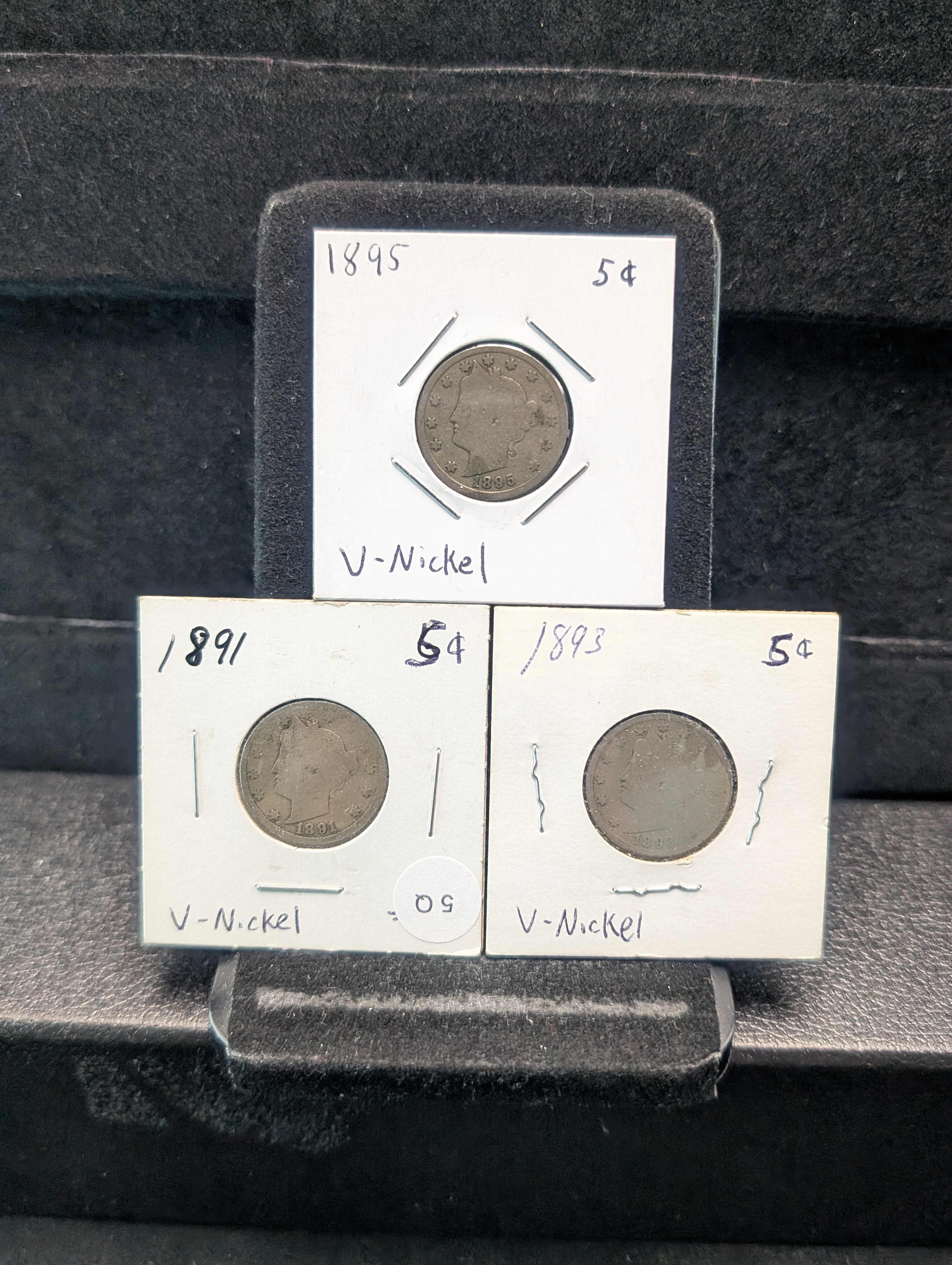 1891, 1893 and 1895 Liberty Head V-Nickels