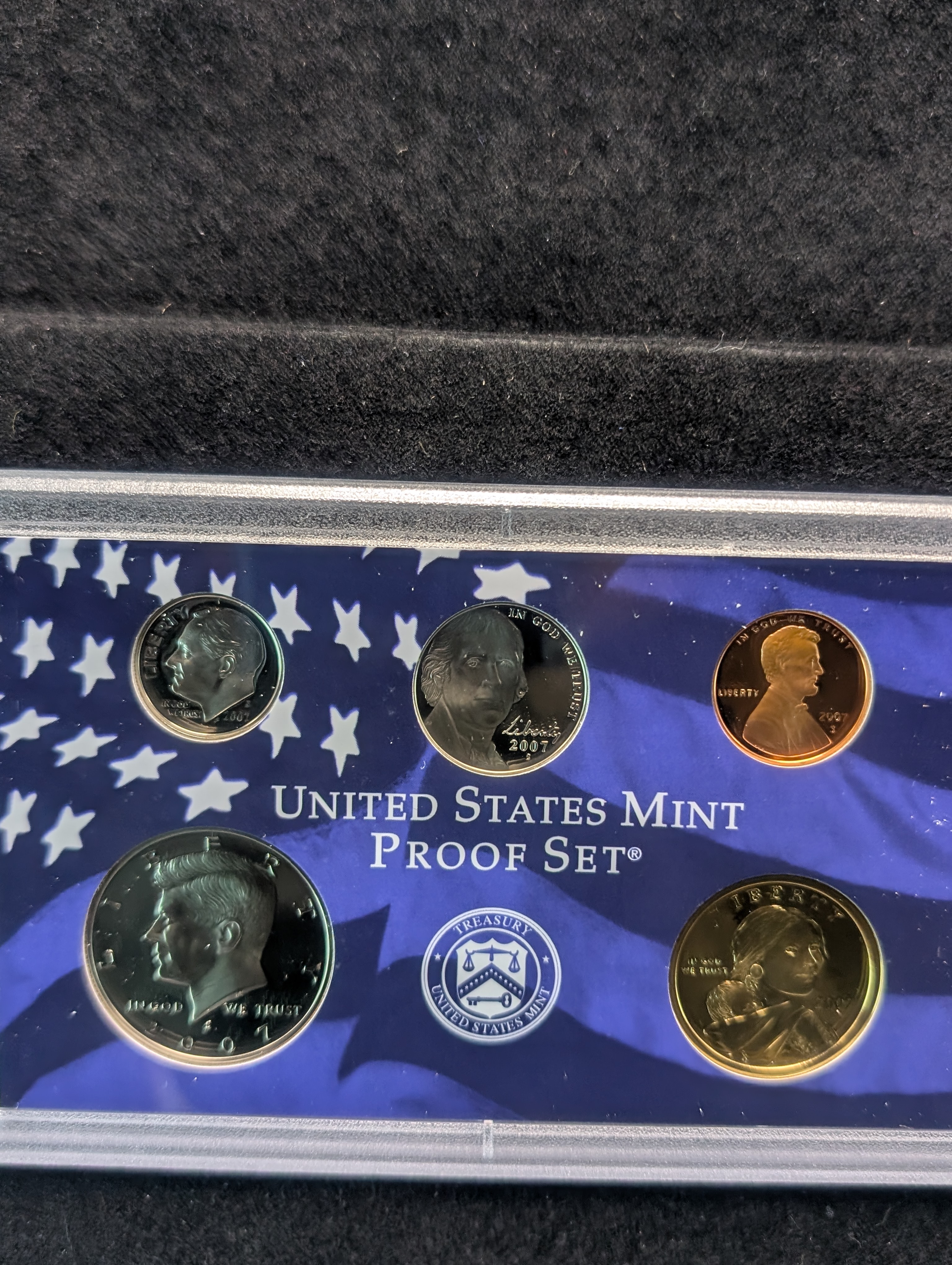2007-S U.S. Mint Proof Set with State Quarters and Presidential Dollars in OGP w/ COA