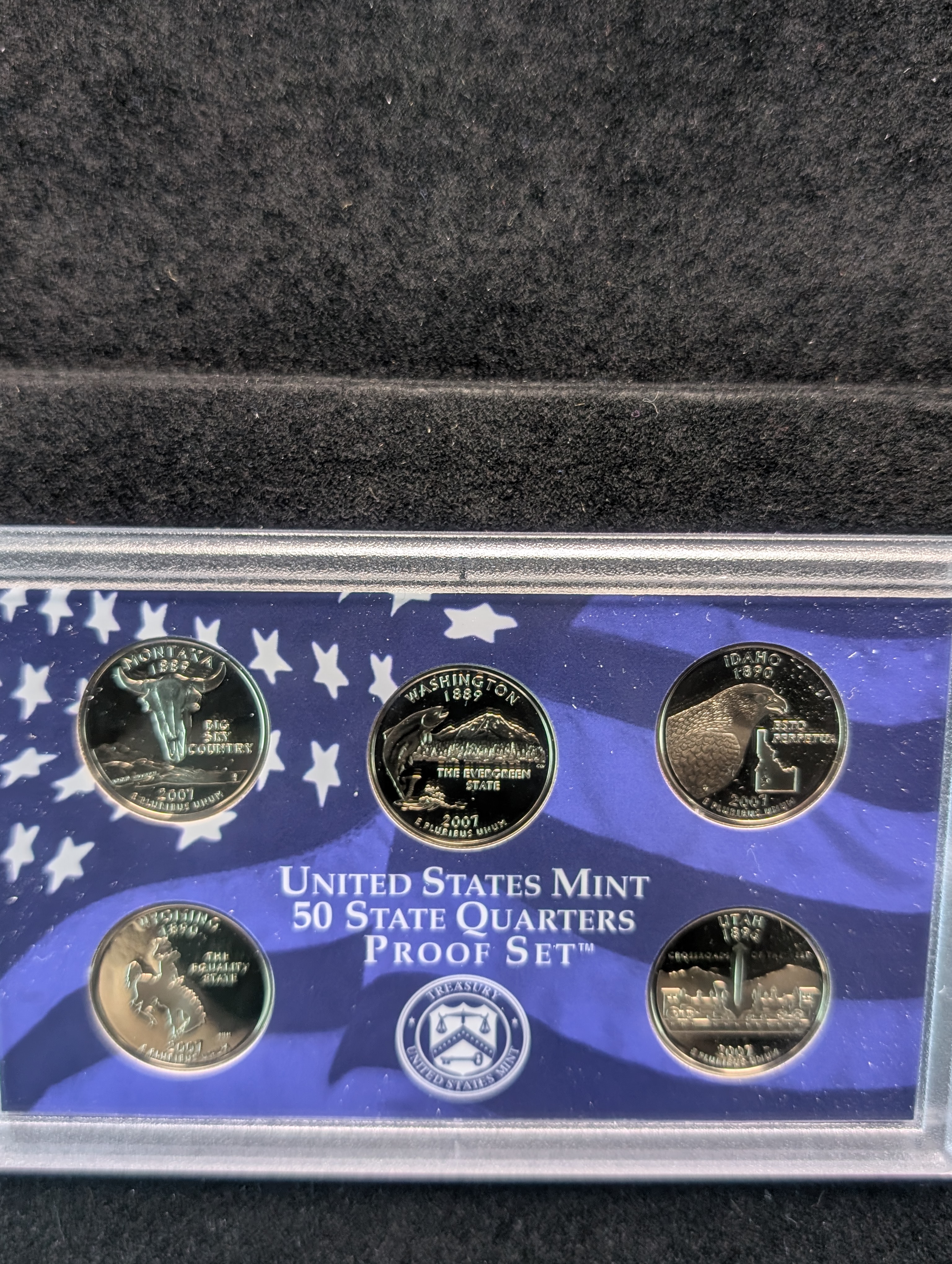 2007-S U.S. Mint Proof Set with State Quarters and Presidential Dollars in OGP w/ COA