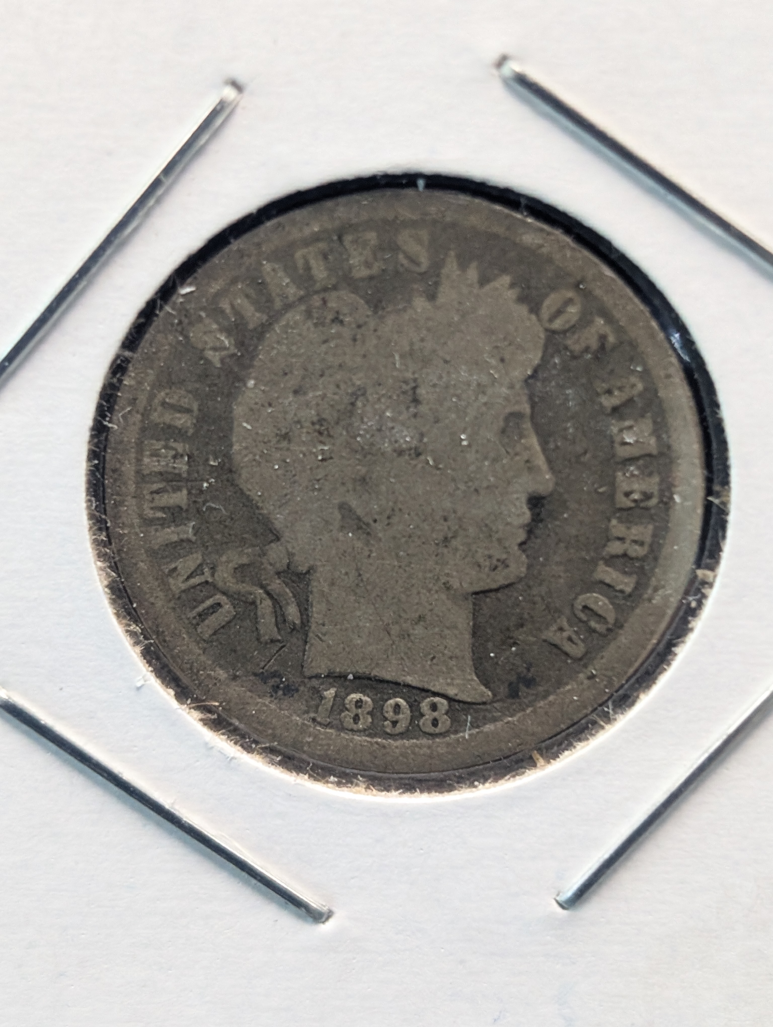 1898 & 1899 Barber Dimes, 90% Silver