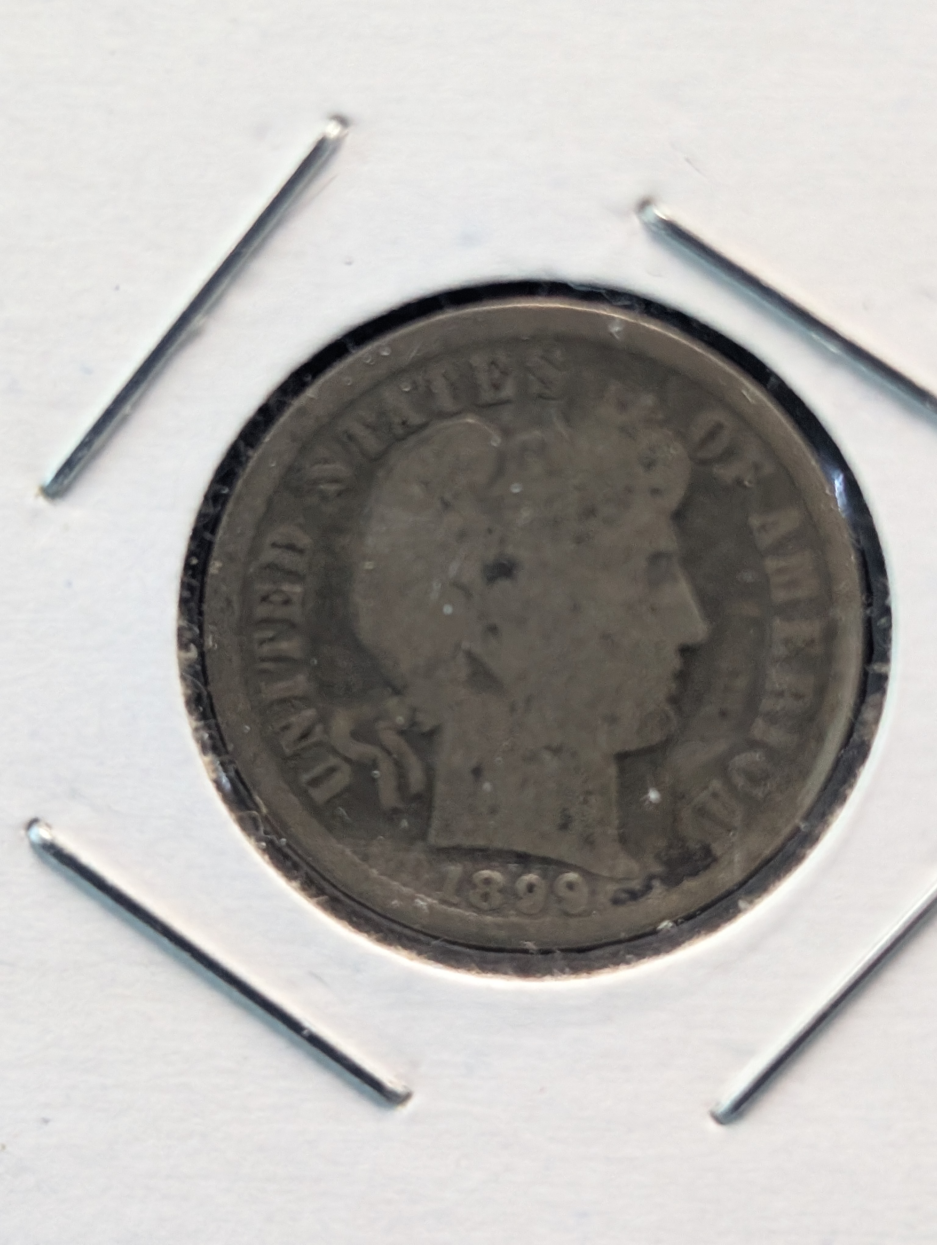 1898 & 1899 Barber Dimes, 90% Silver