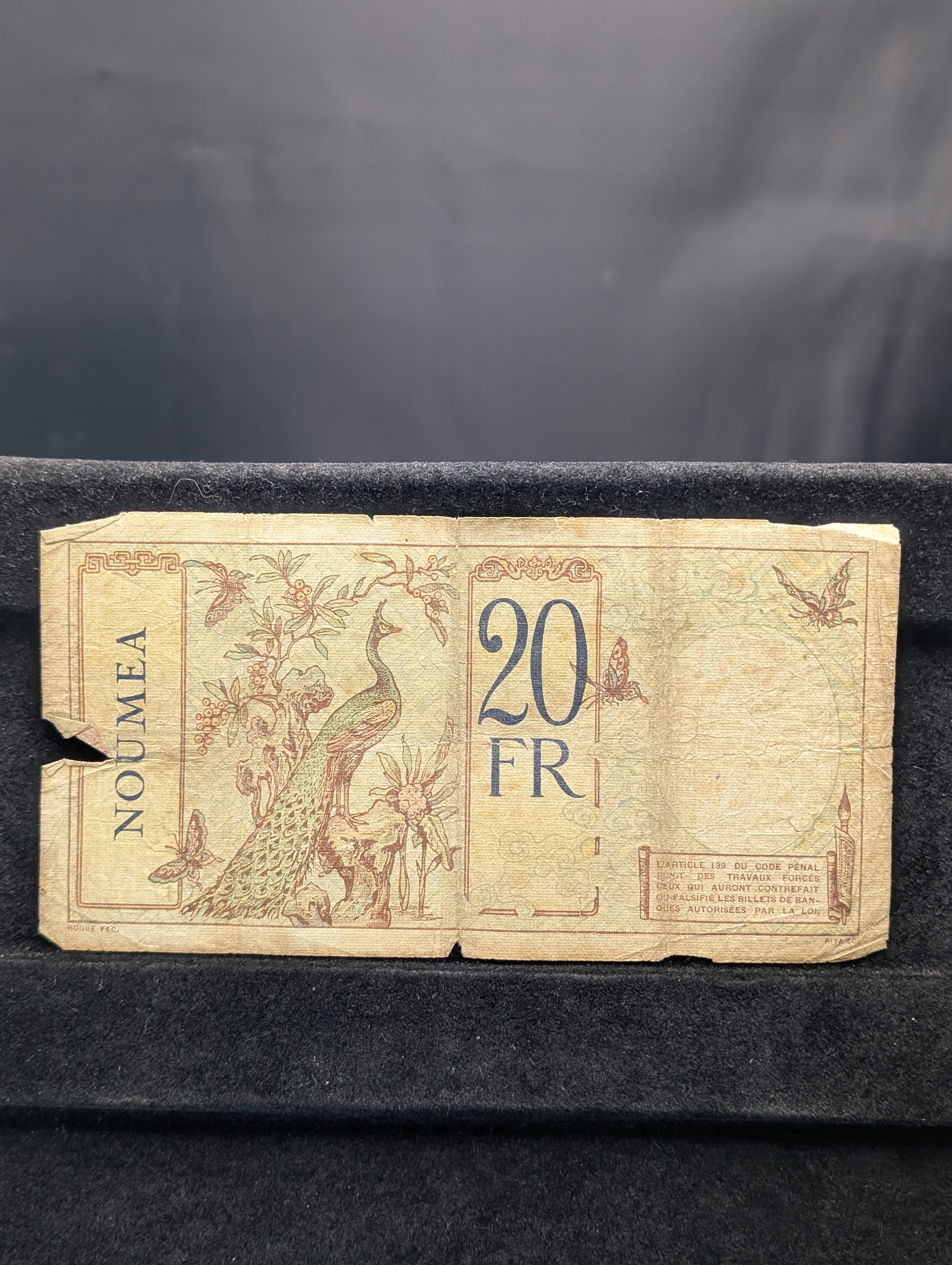Vintage 20 Francs Banknote