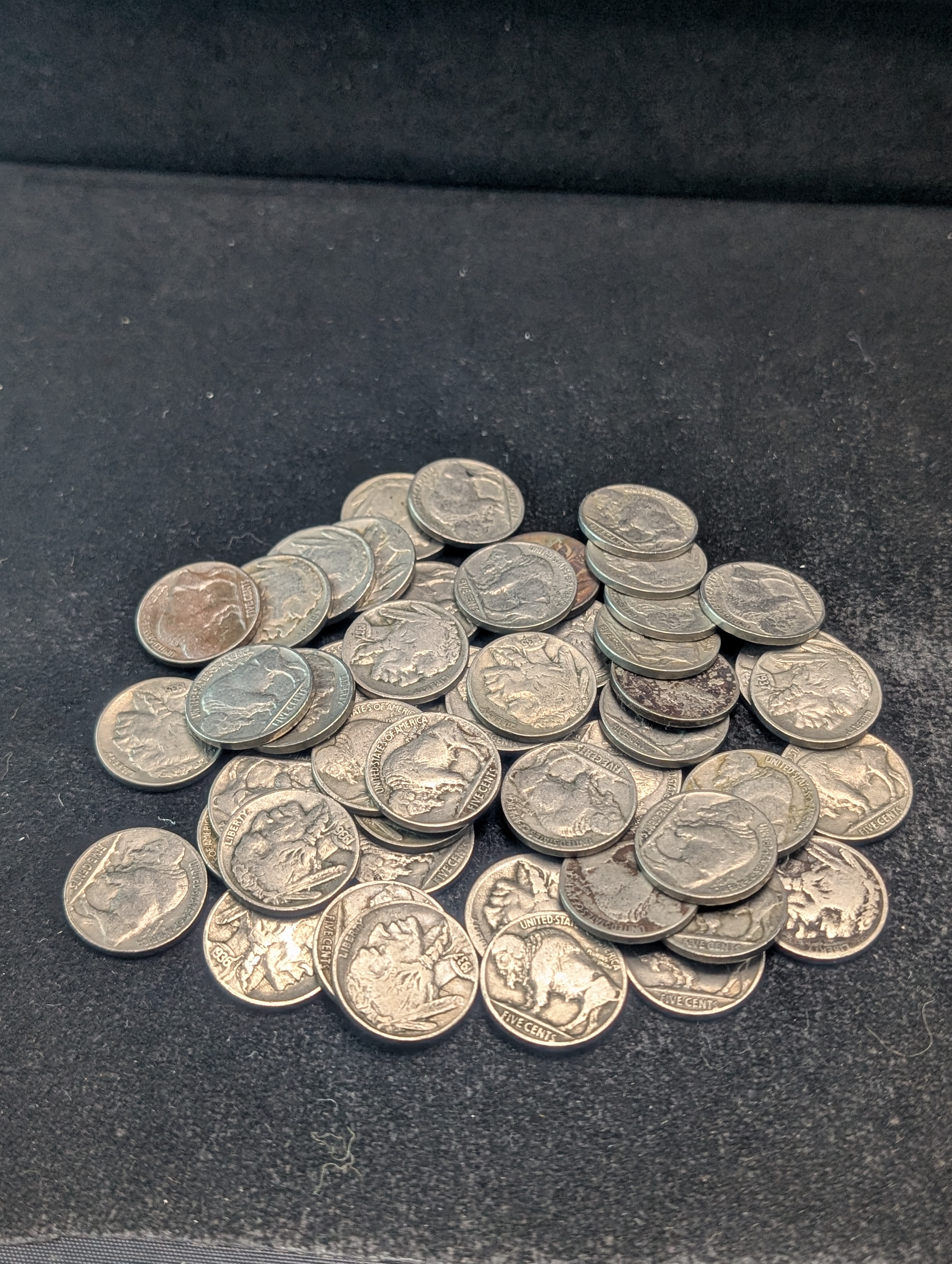 (50) Assorted Indian Head Buffalo Nickels, Various Dates