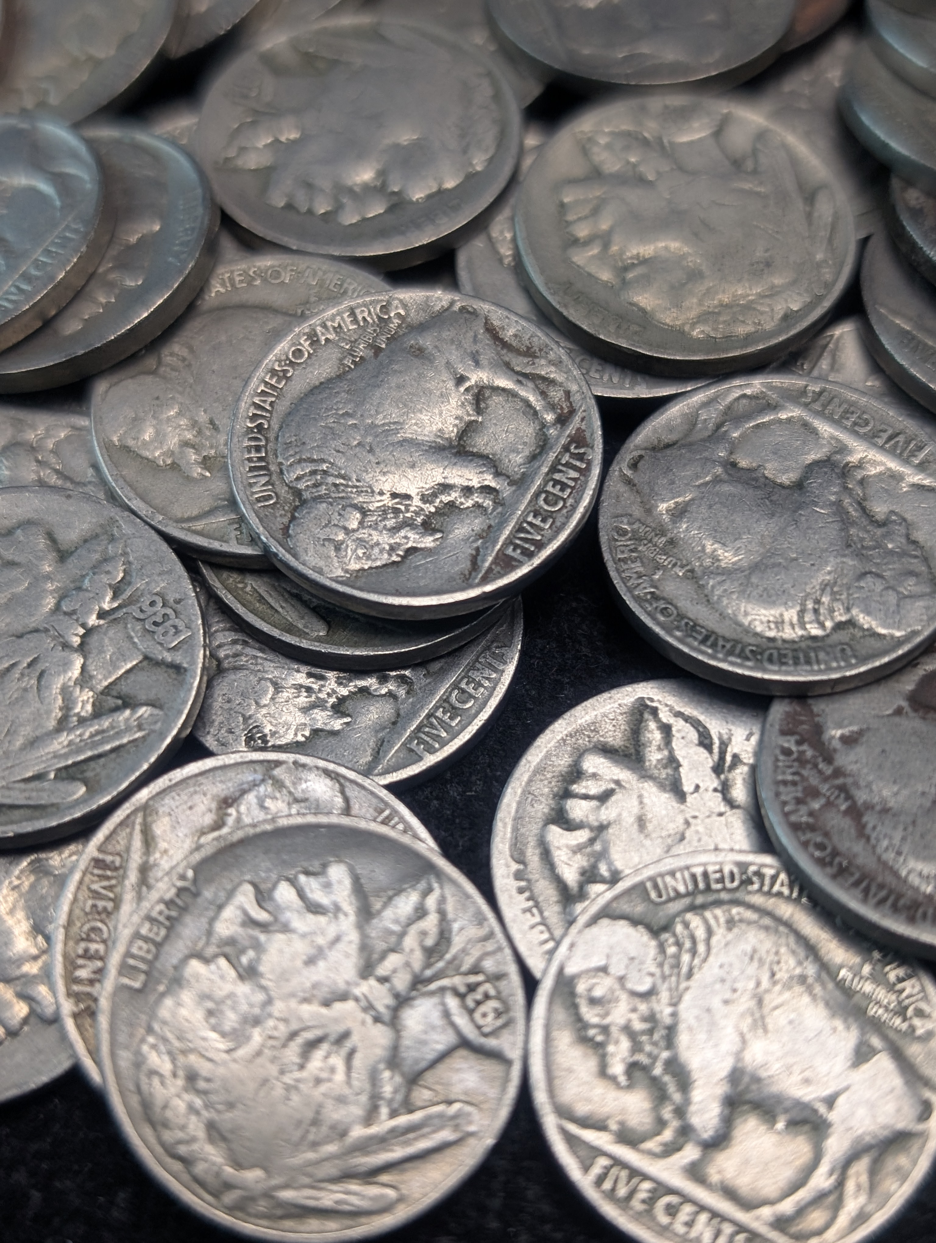 (50) Assorted Indian Head Buffalo Nickels, Various Dates