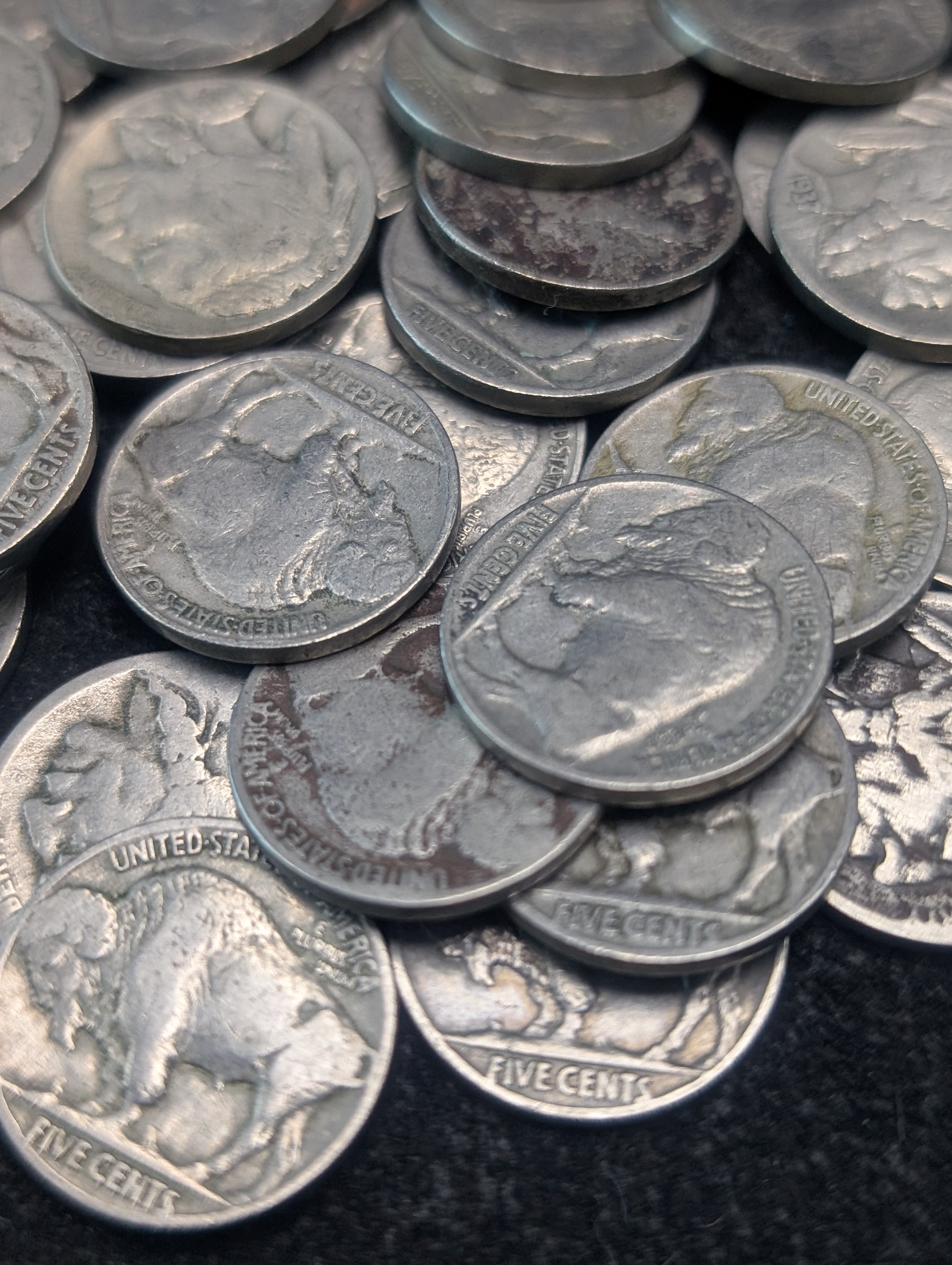 (50) Assorted Indian Head Buffalo Nickels, Various Dates