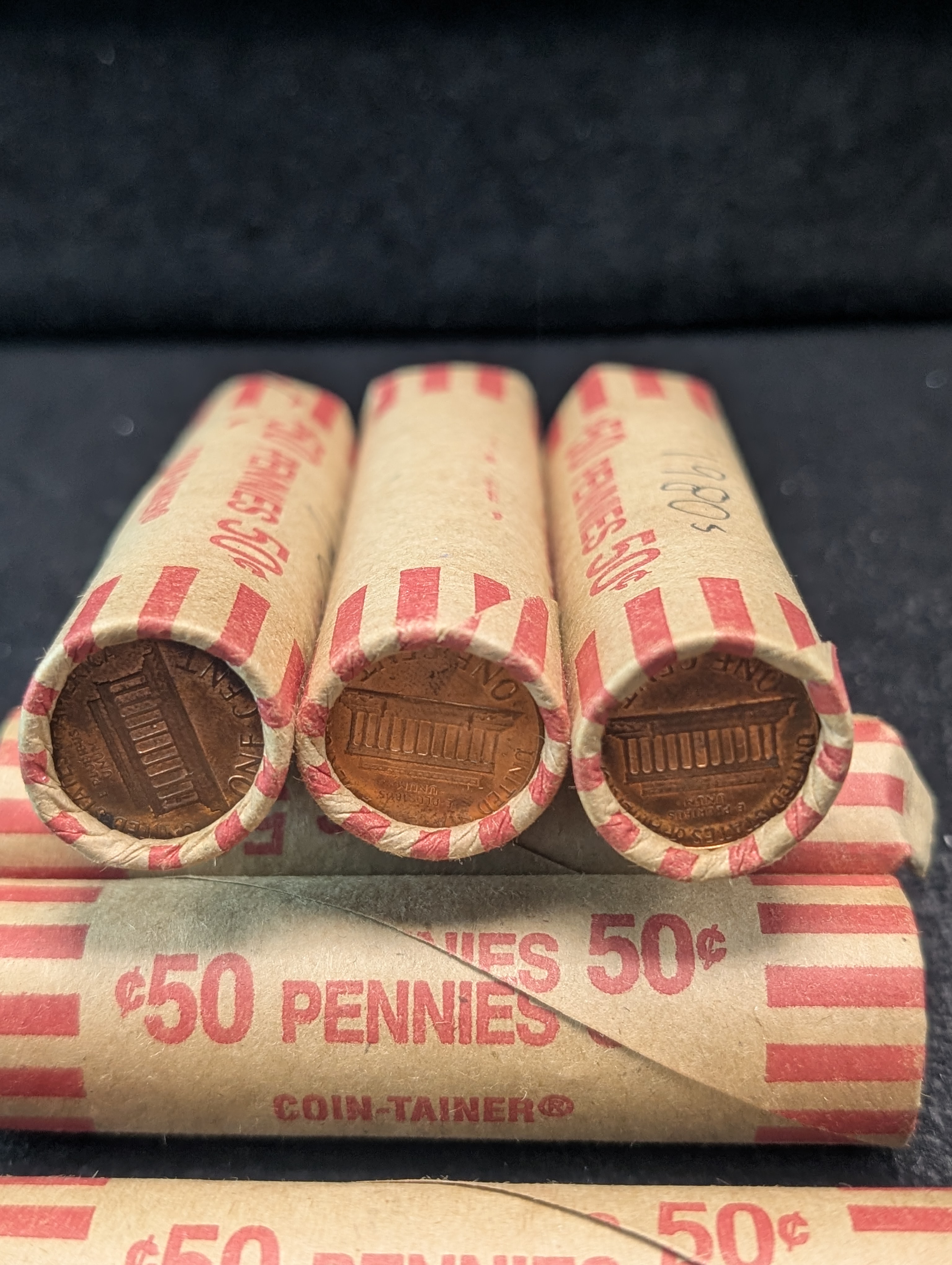 Six Rolls of 1980's Lincoln Cents