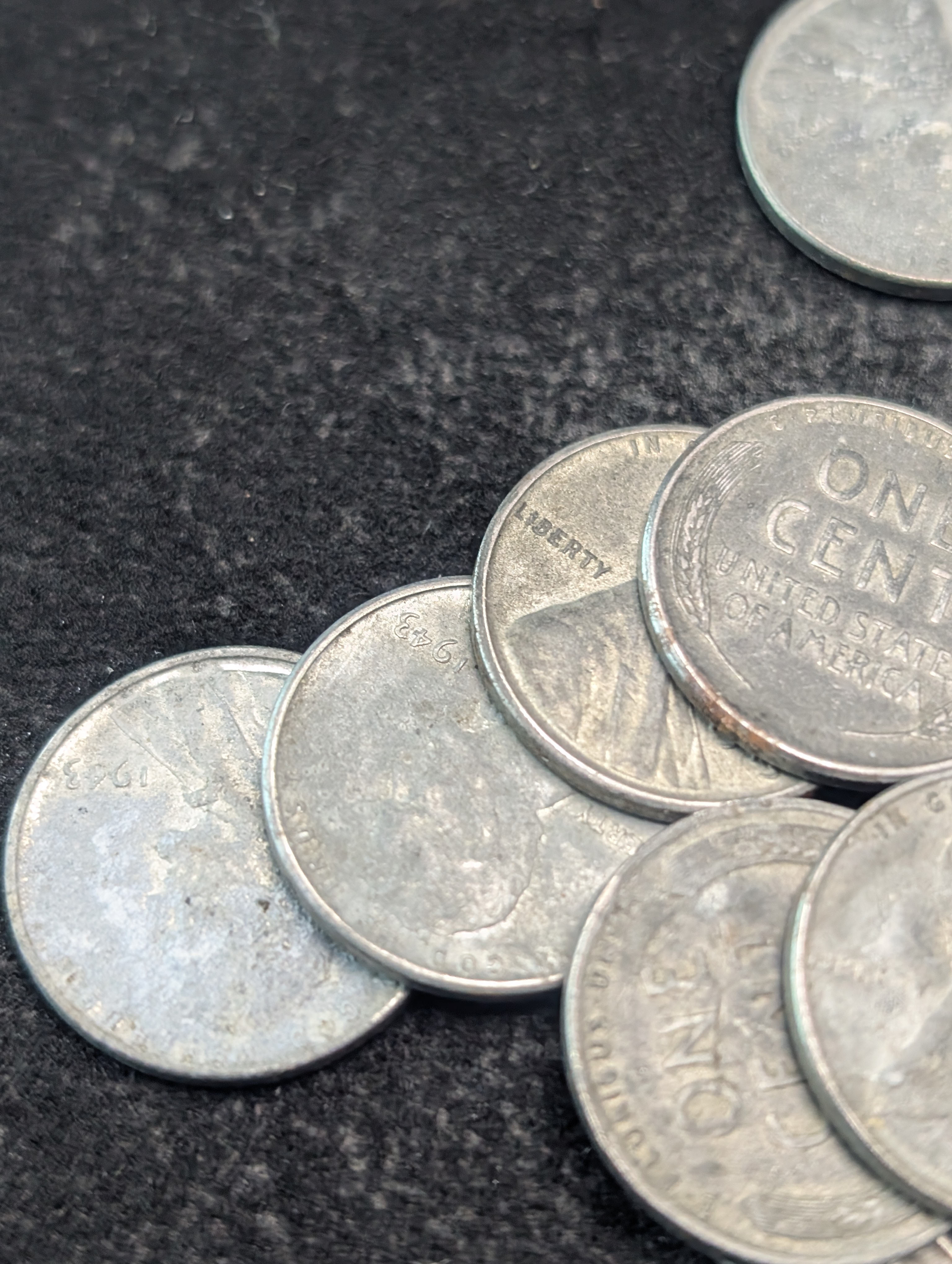(50) Assorted Steel Lincoln Wheat Cents