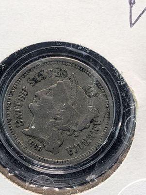 1868 U.S. Three Cent Nickel Condition PLEASE NOTE Some coins may have a grade on the package or 