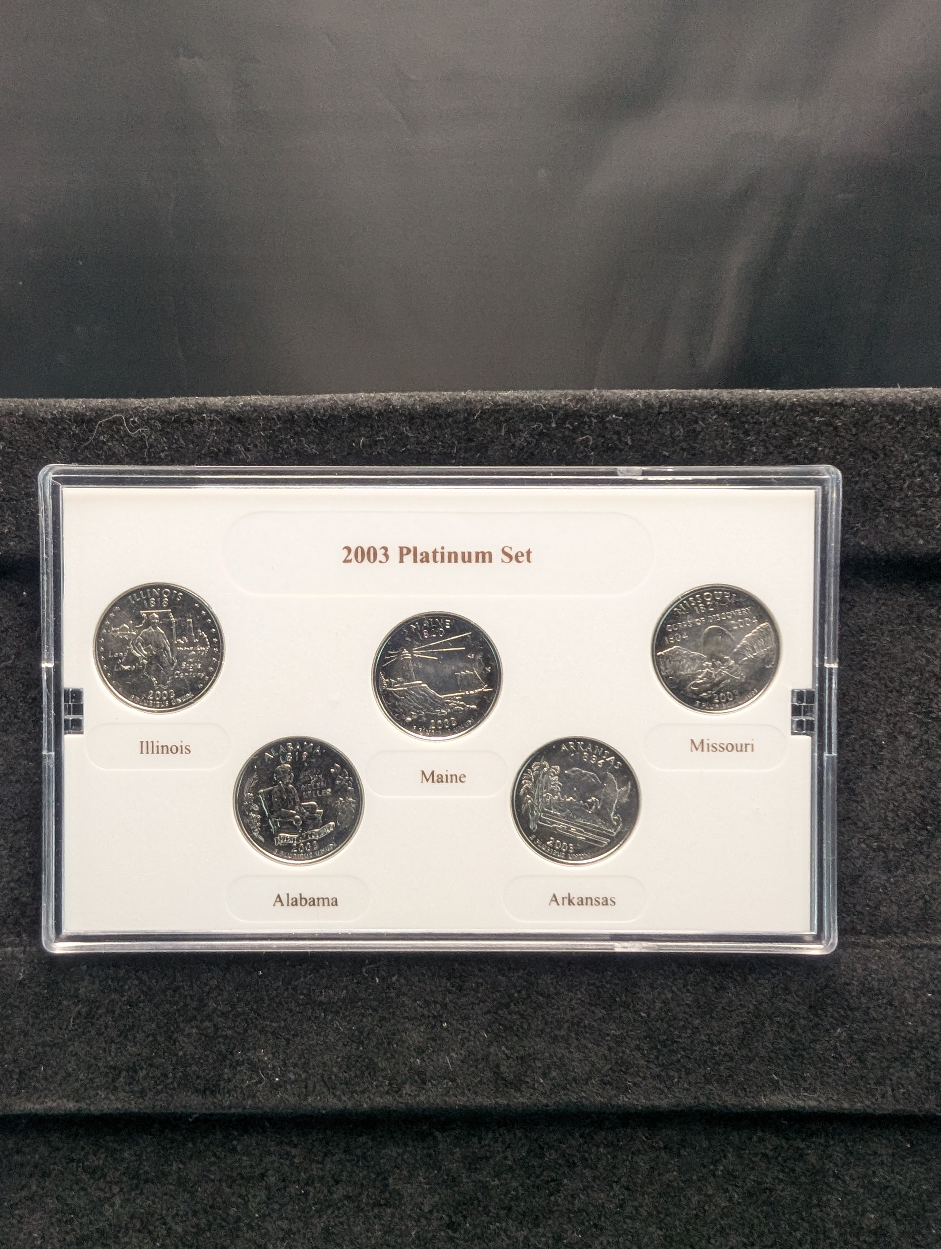 2003-P&D Mint Edition State Quarters, 2003-P Platinum Edition State Quarters and 2003-D Gold Edition State Quarters Collection