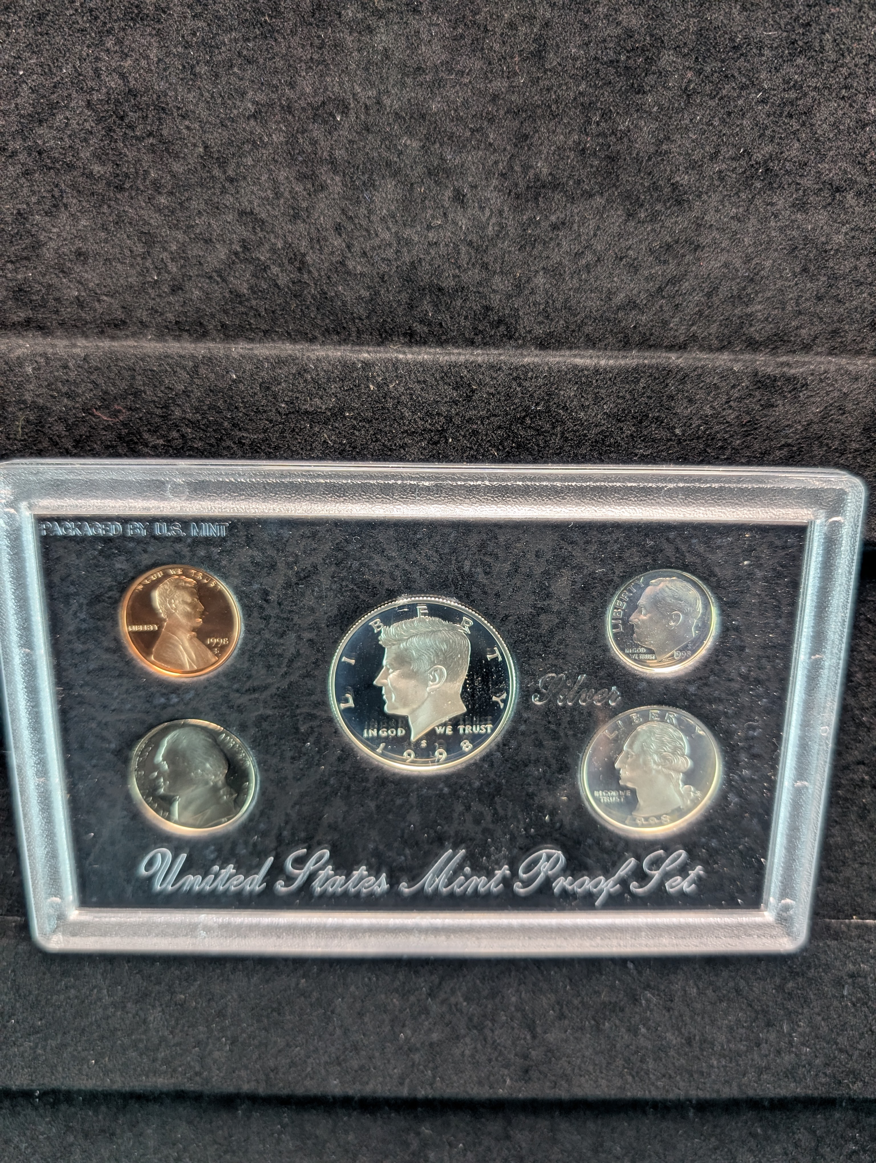 1998-S U.S. Mint Silver Proof Set, 3 Coins 90% Silver in OGP w/ COA