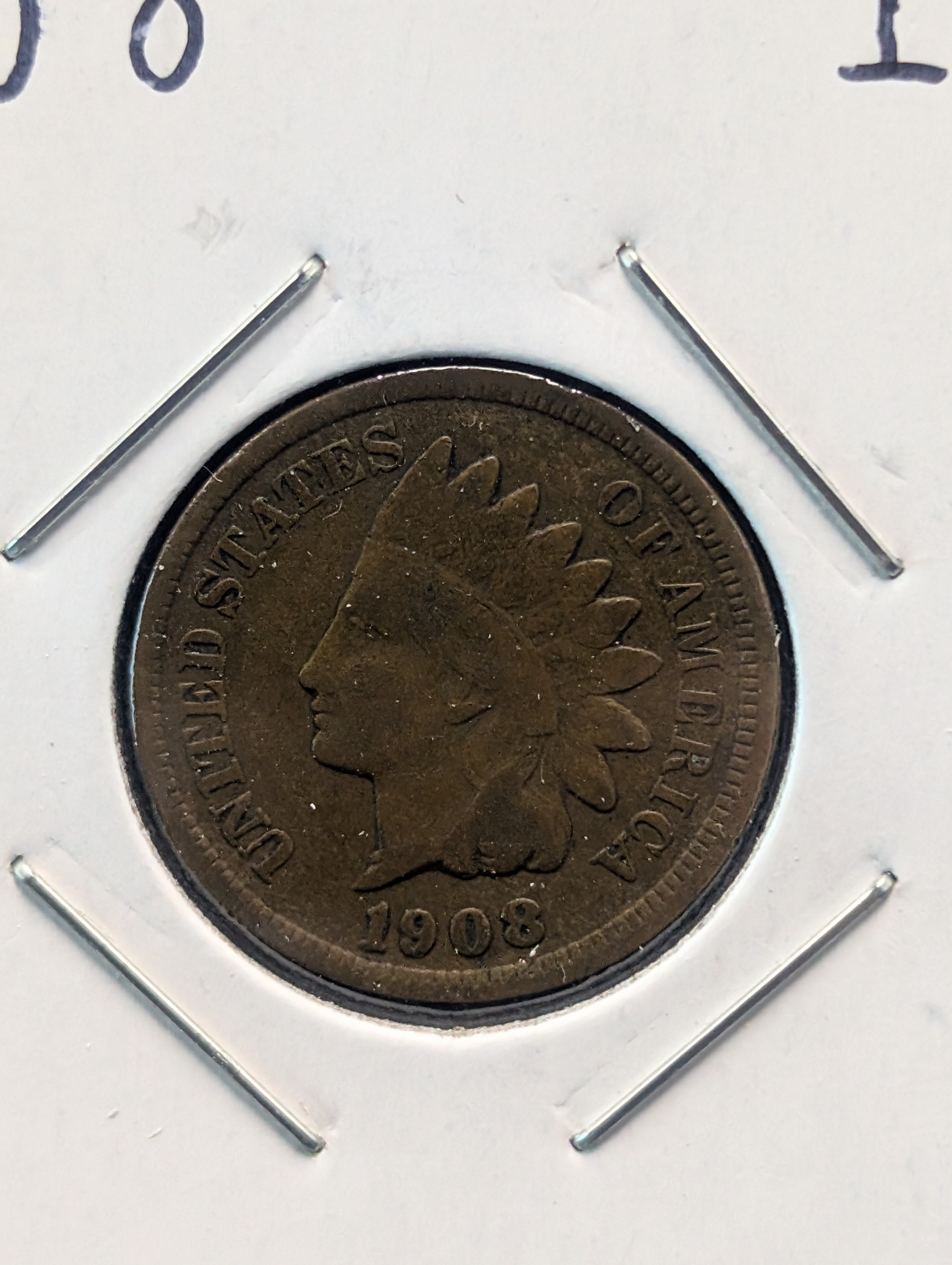 1906, 1907 and 1908 Indian Head Cents
