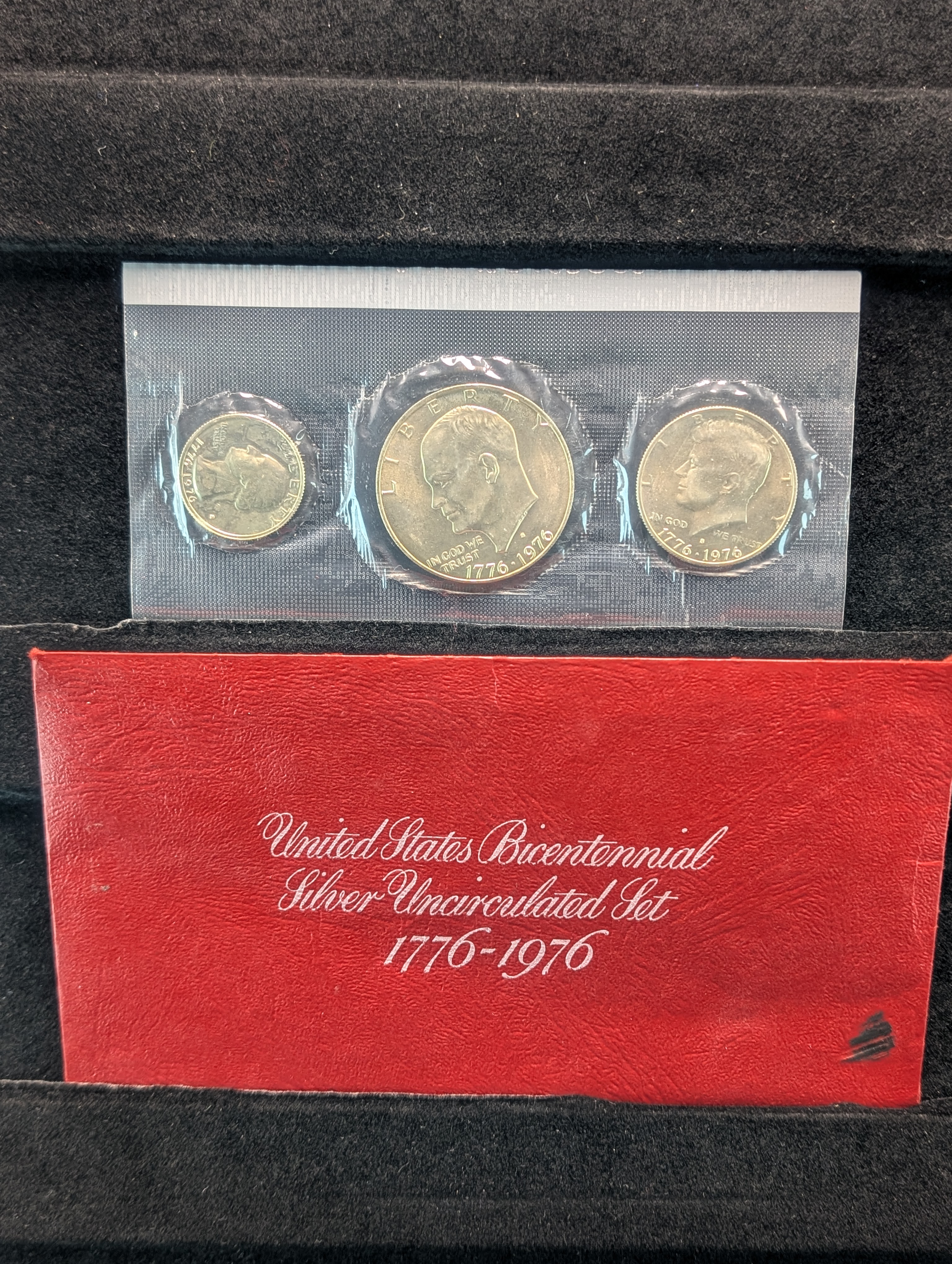 1976-S U.S. Bicentennial Silver Unc. Set, All Three Coins are 40% Silver