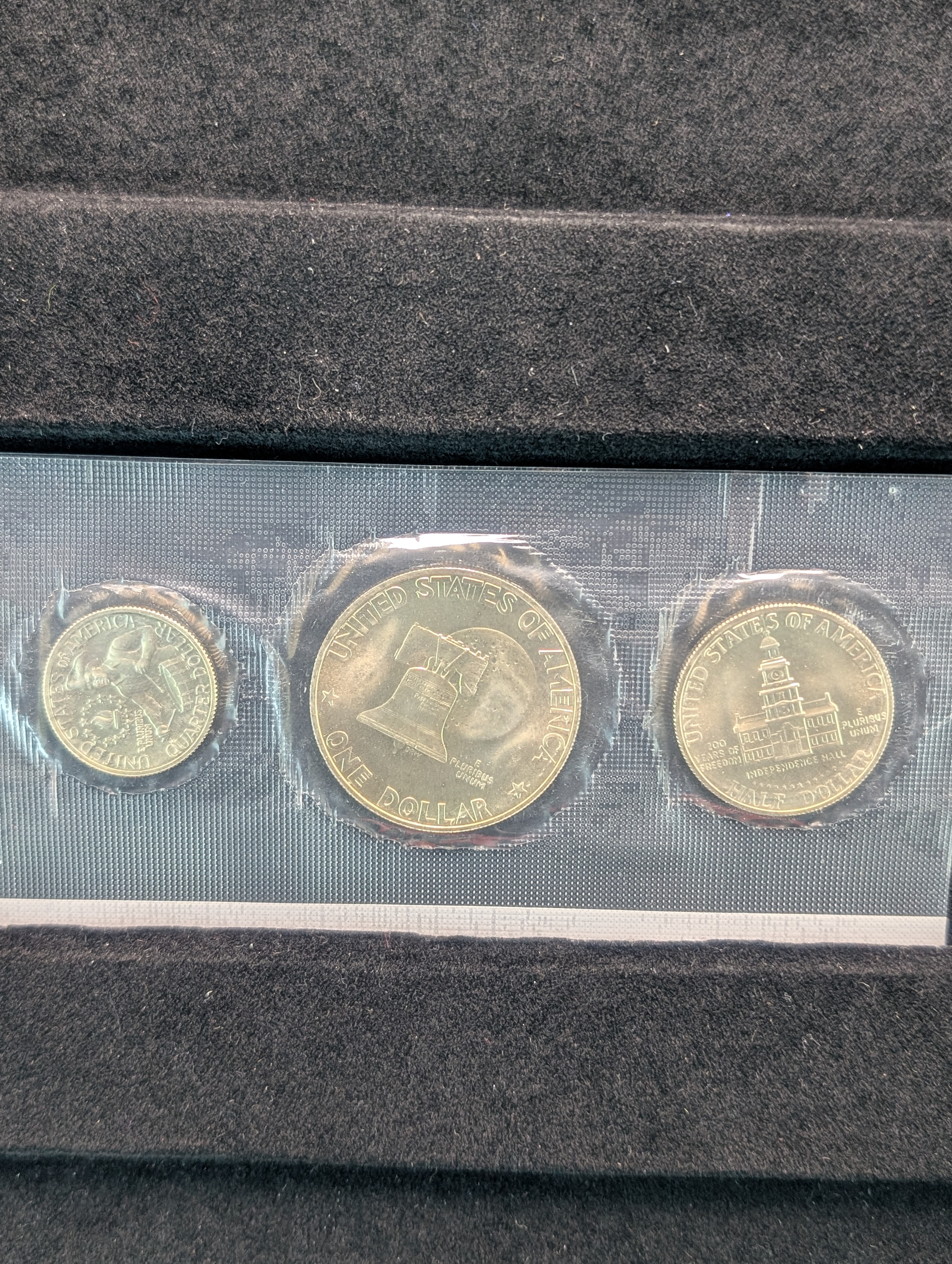 1976-S U.S. Bicentennial Silver Unc. Set, All Three Coins are 40% Silver