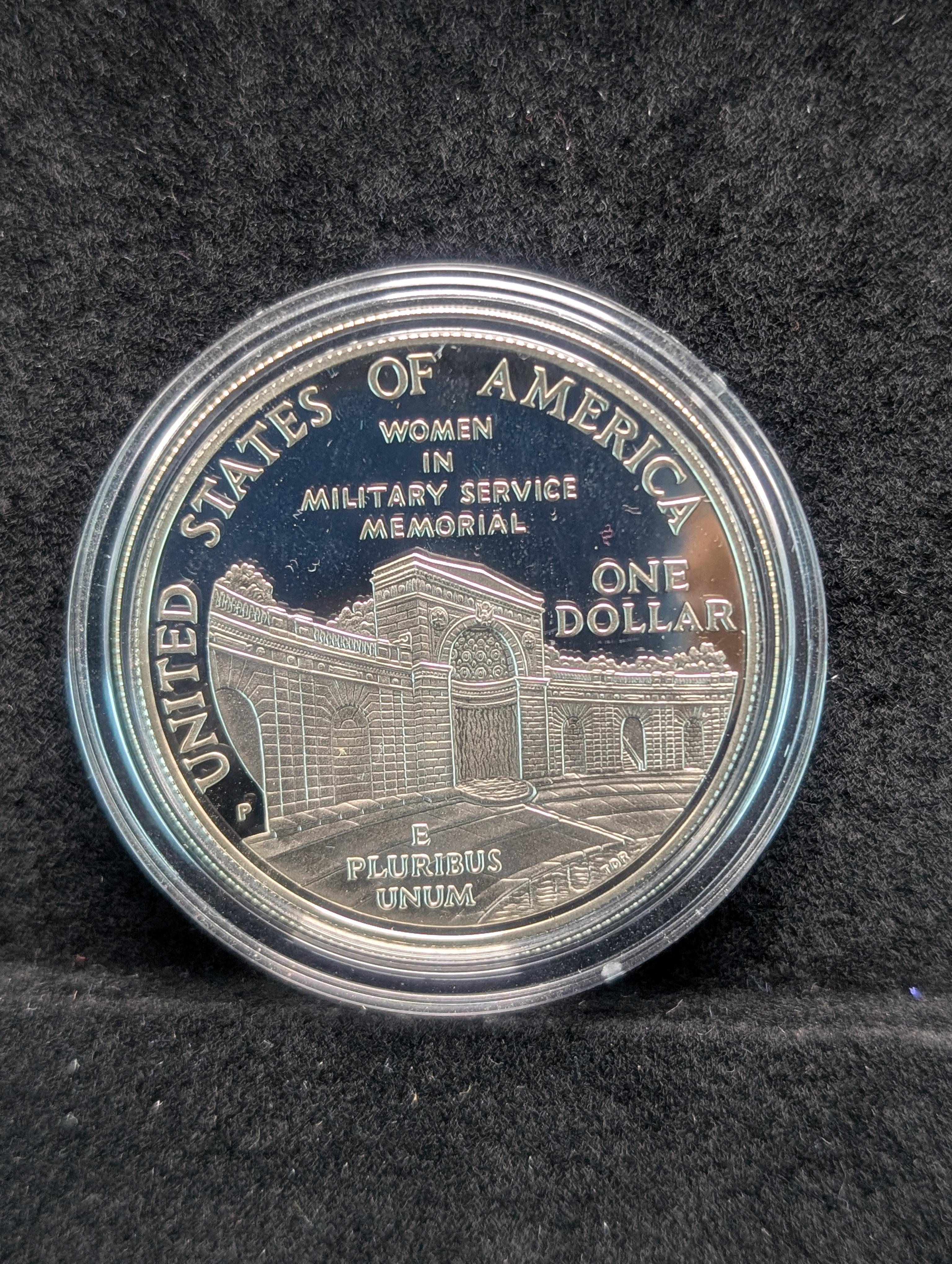 1994-P Women in Military Service Proof Silver Dollar, .900 Fine Silver