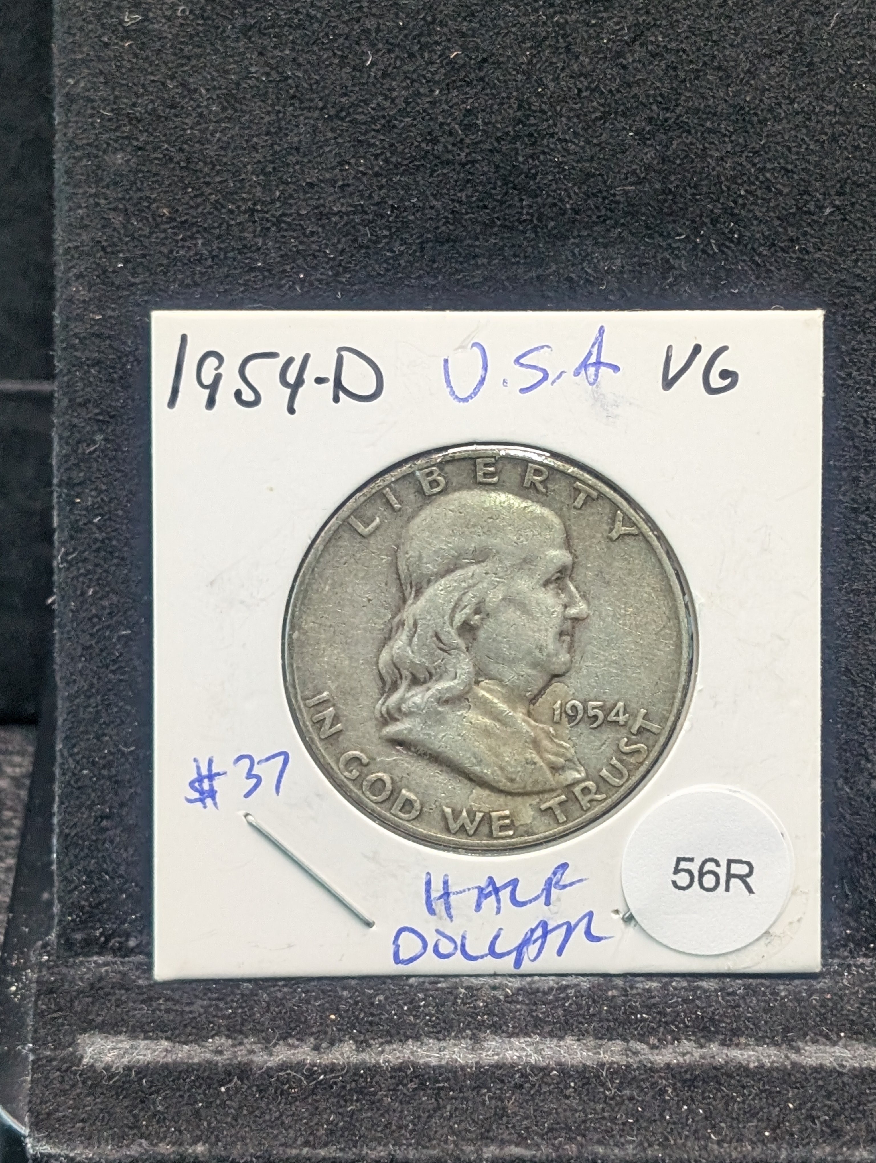 1954-D 90% Silver Franklin Half Dollar
