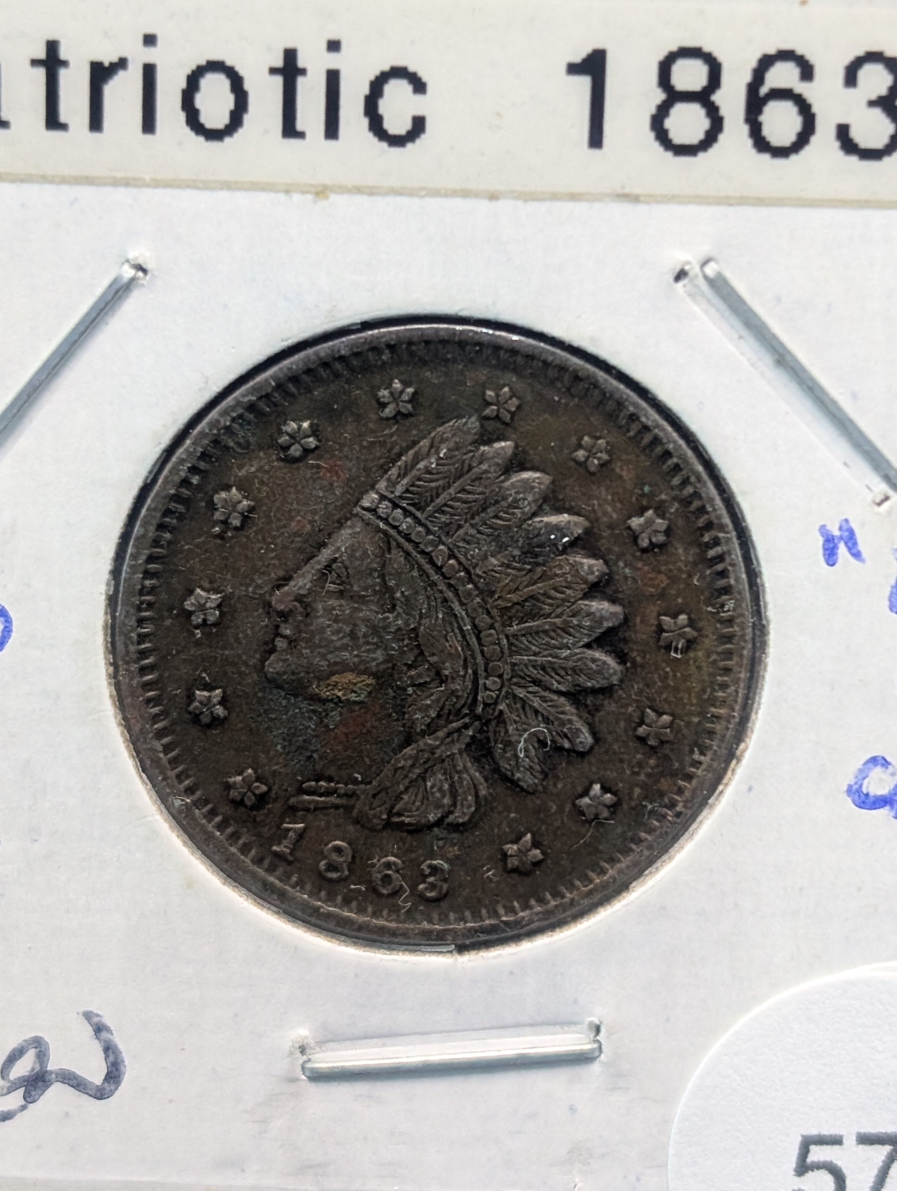 1863 Civil War Token - "Not One Cent"