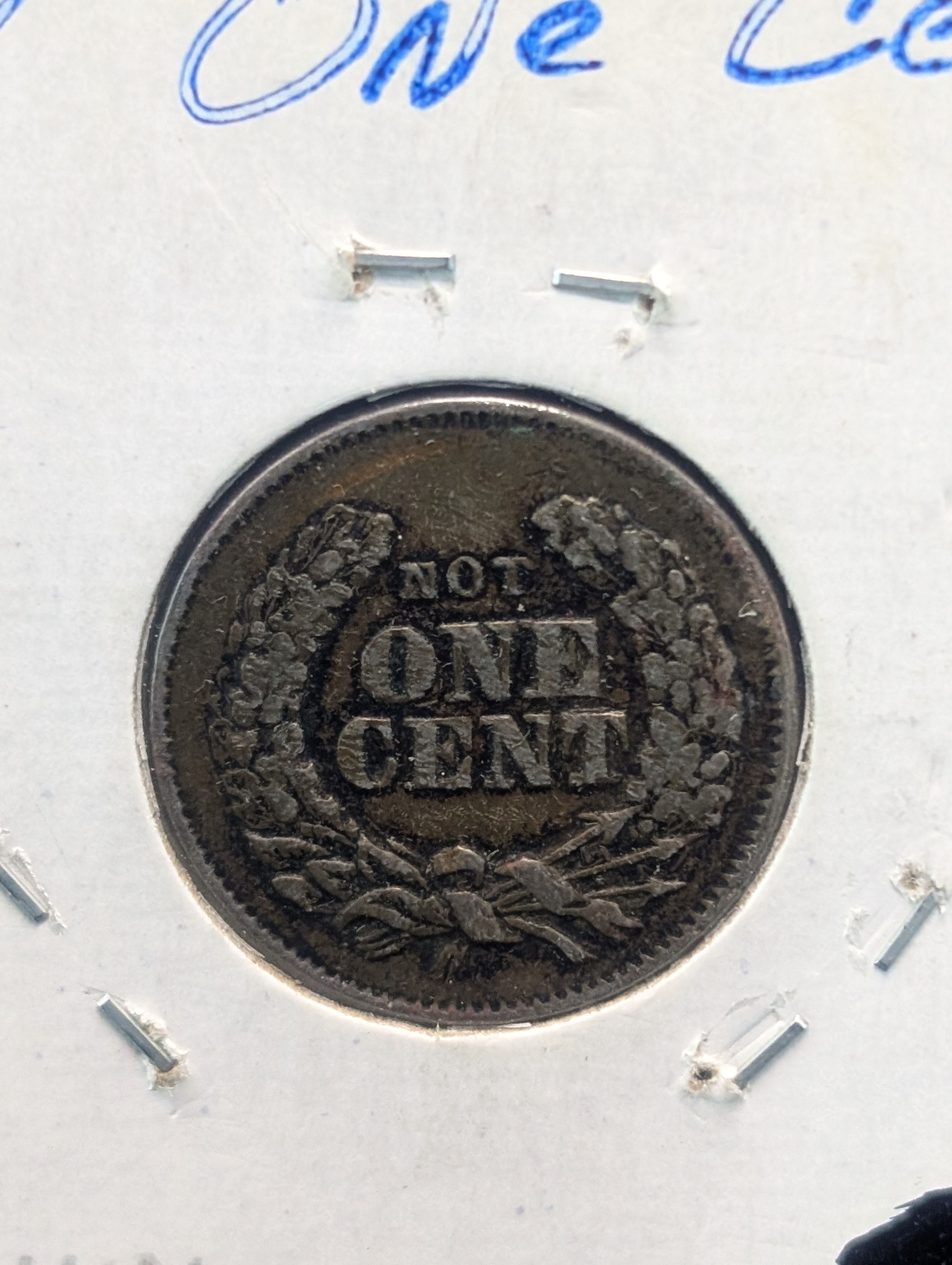 1863 Civil War Token - "Not One Cent"