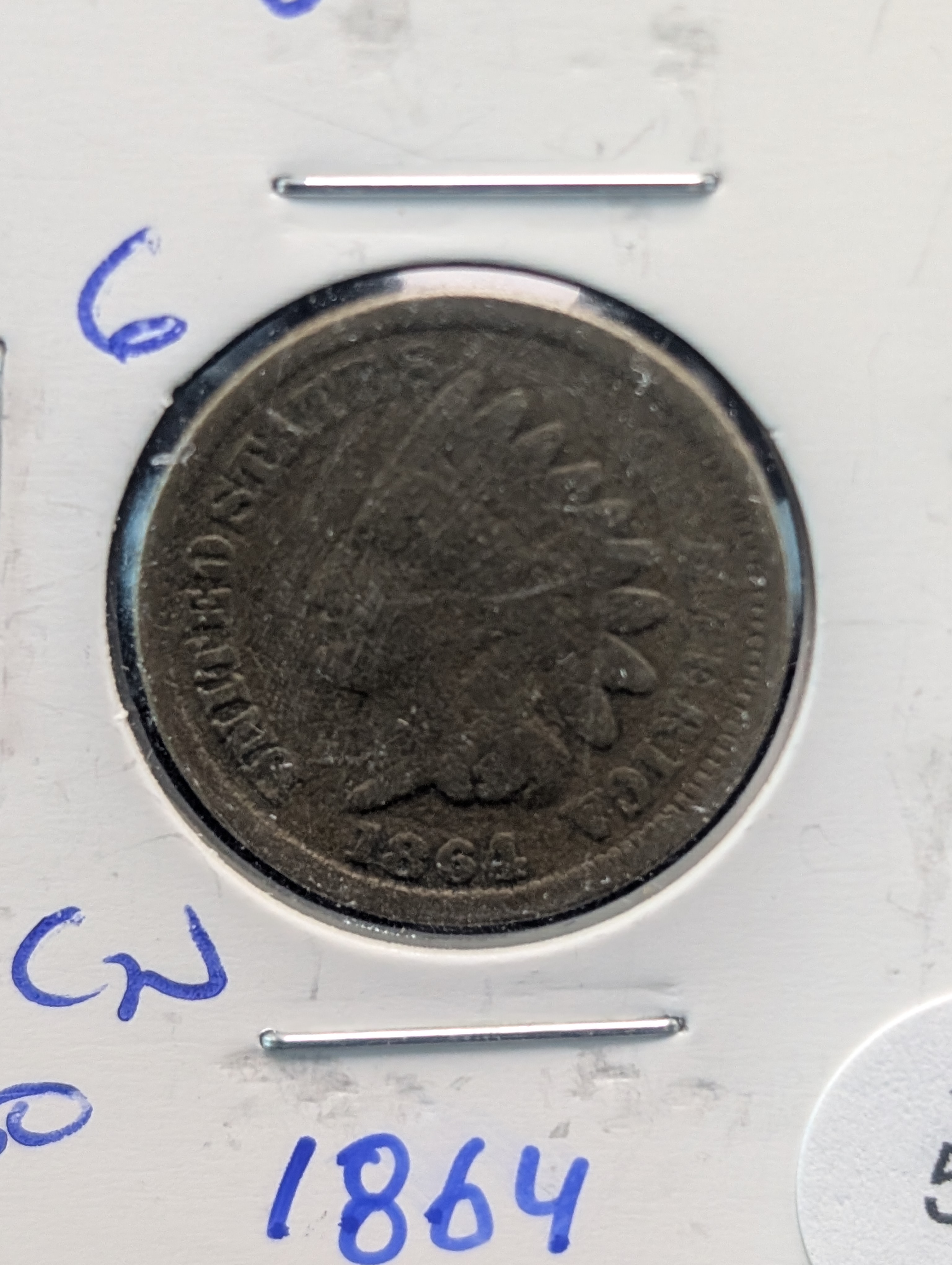 1864 Bronze Indian Head Cent - Civil War Era!