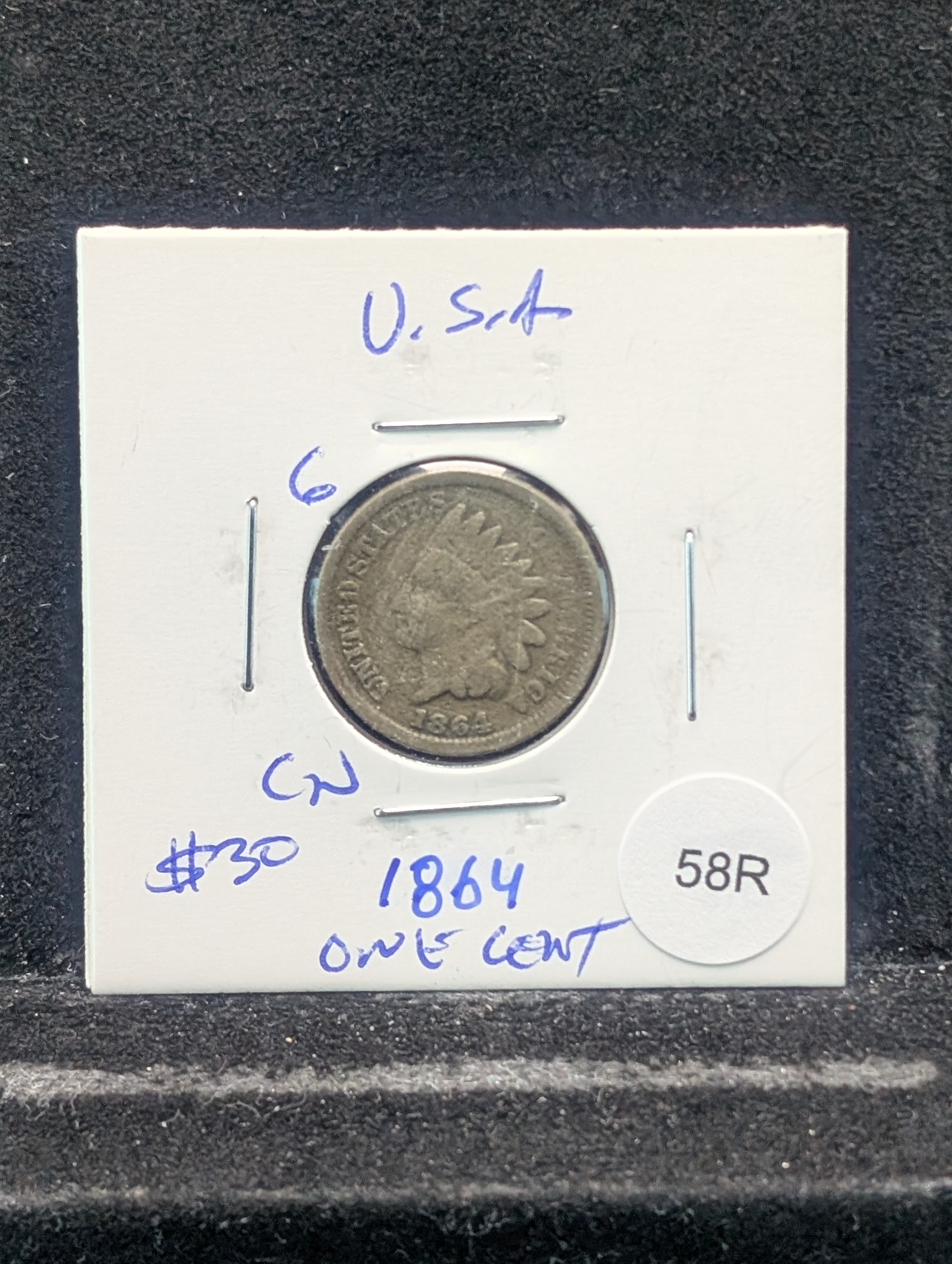 1864 Bronze Indian Head Cent - Civil War Era!
