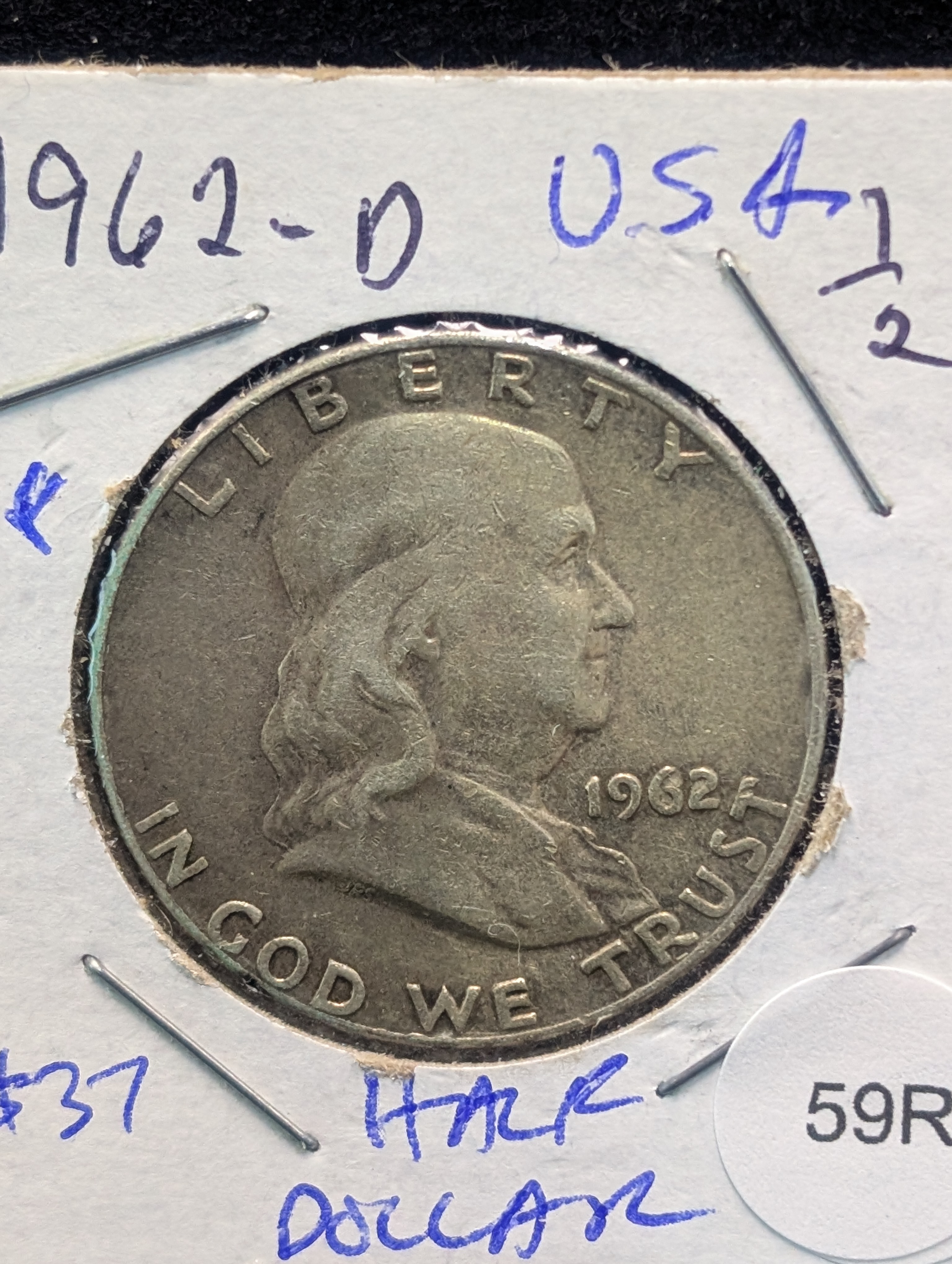 1962-D 90% Silver Franklin Half Dollar