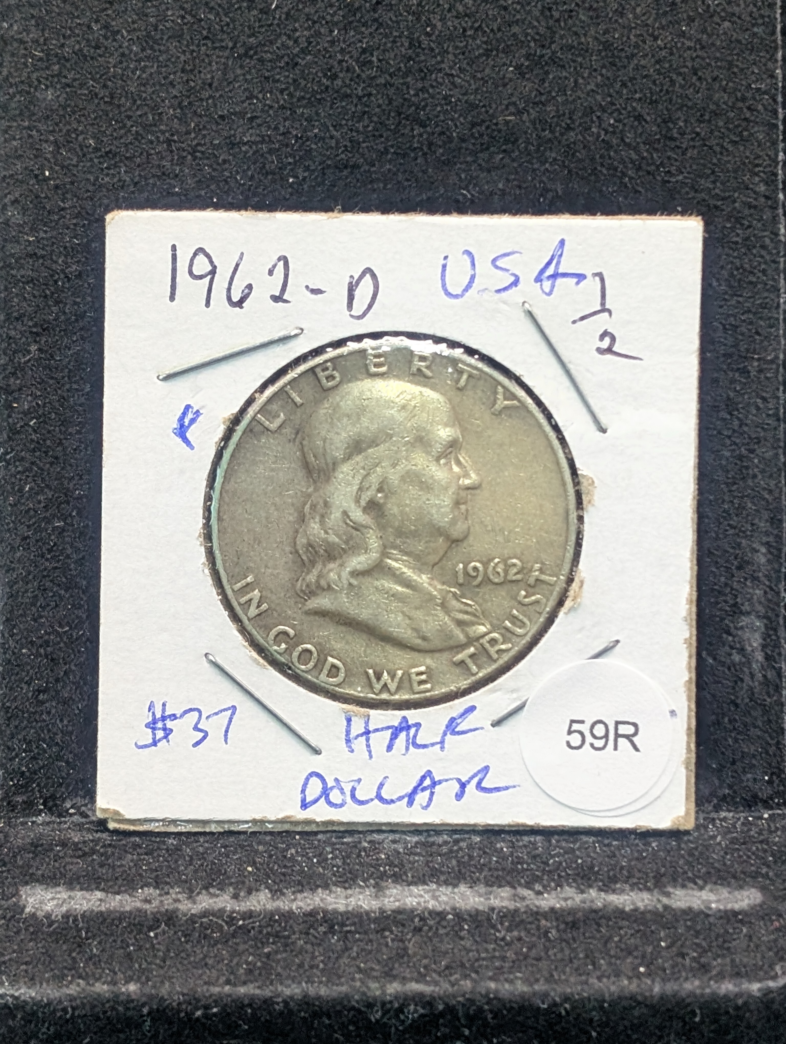 1962-D 90% Silver Franklin Half Dollar