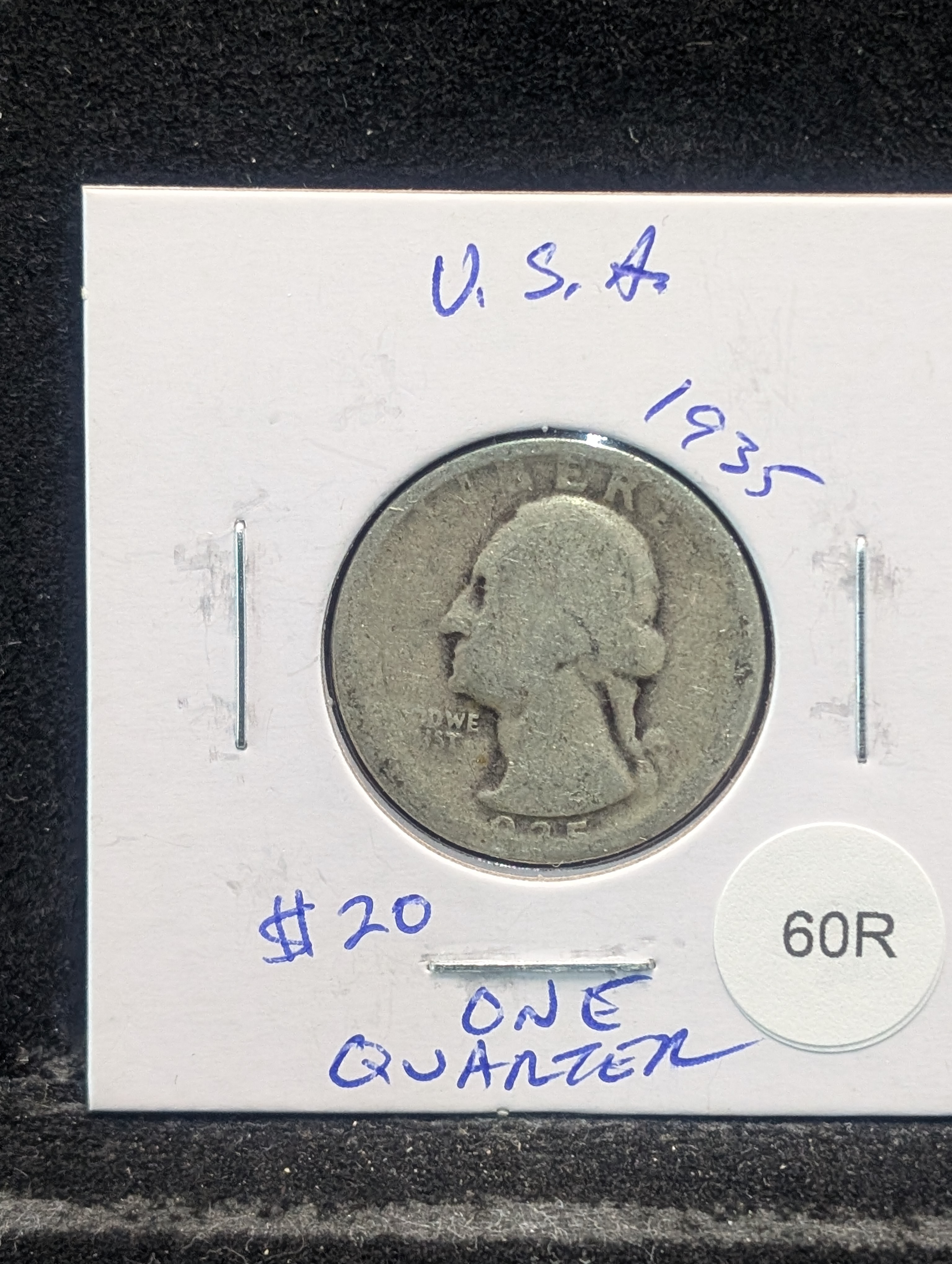 1935-P 90% Silver Washington Quarter