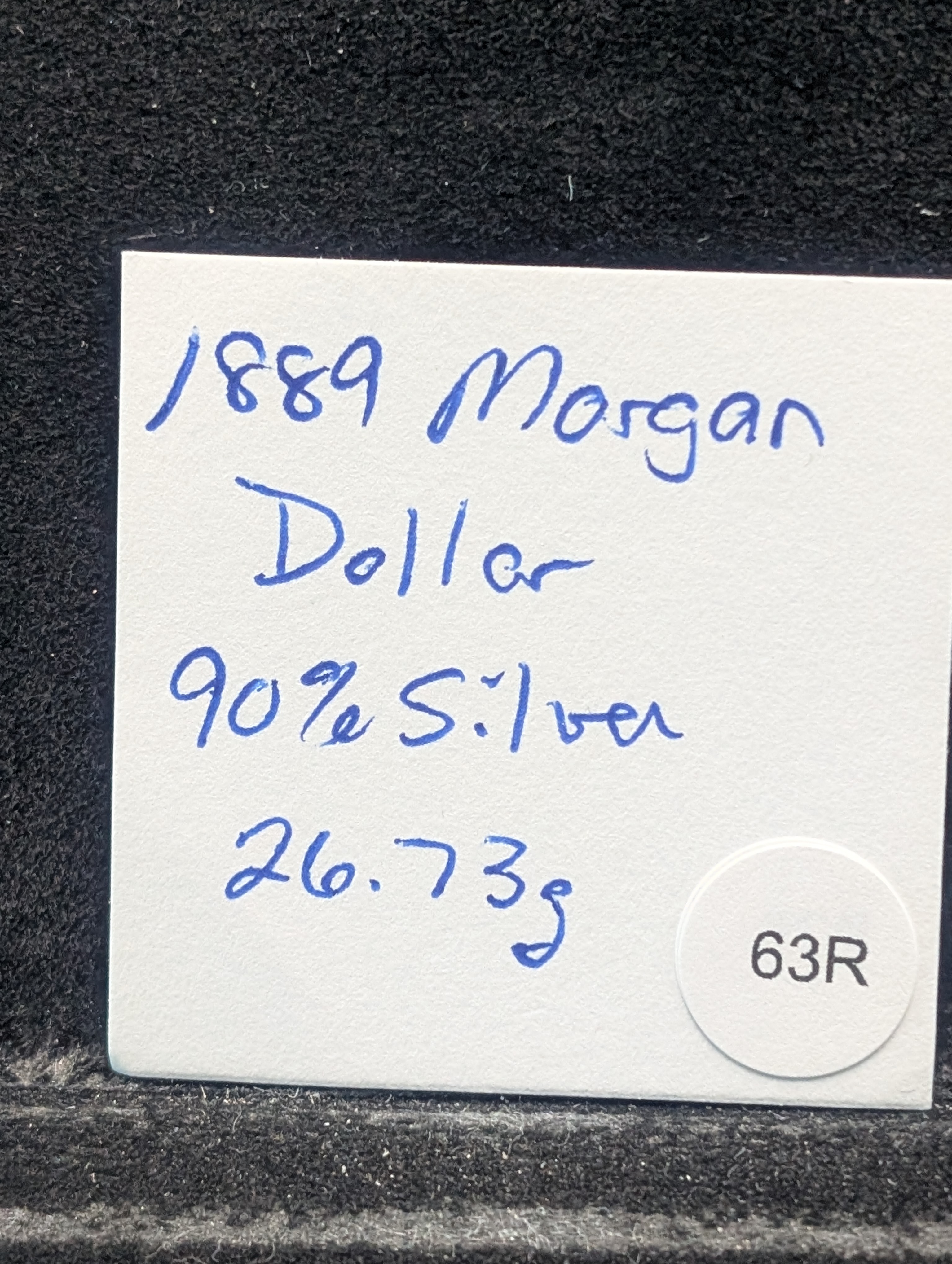 1889 Morgan Dollar 90% Silver 26.73g