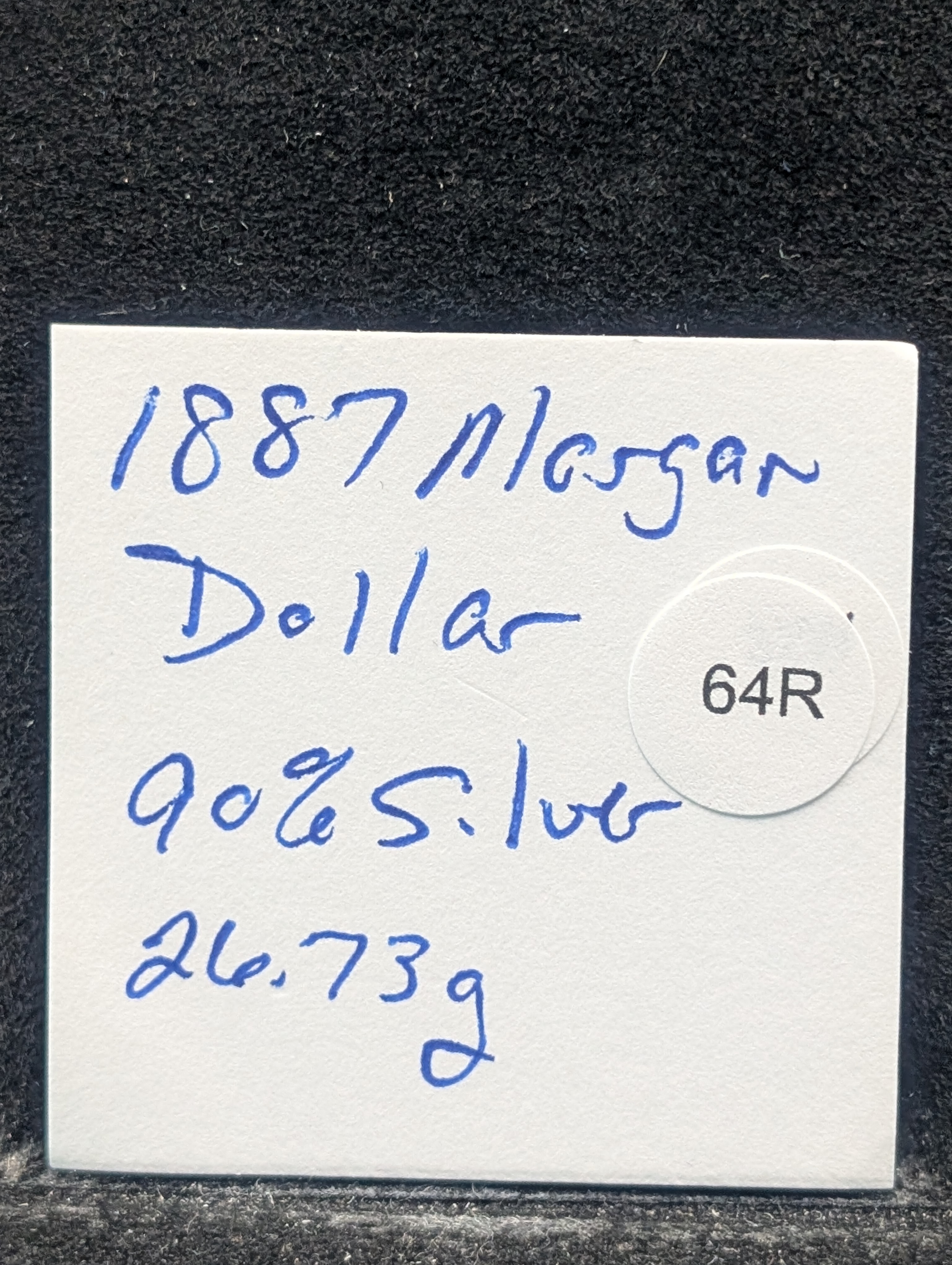 1887 Morgan Dollar 90% Silver 26.73g
