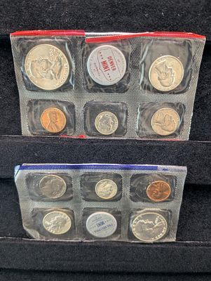 1959-P & D Unc. U.S. Mint Set, without box - Six 90% Silver Coins. 1959-P &amp; D Unc. U.S. Mint 