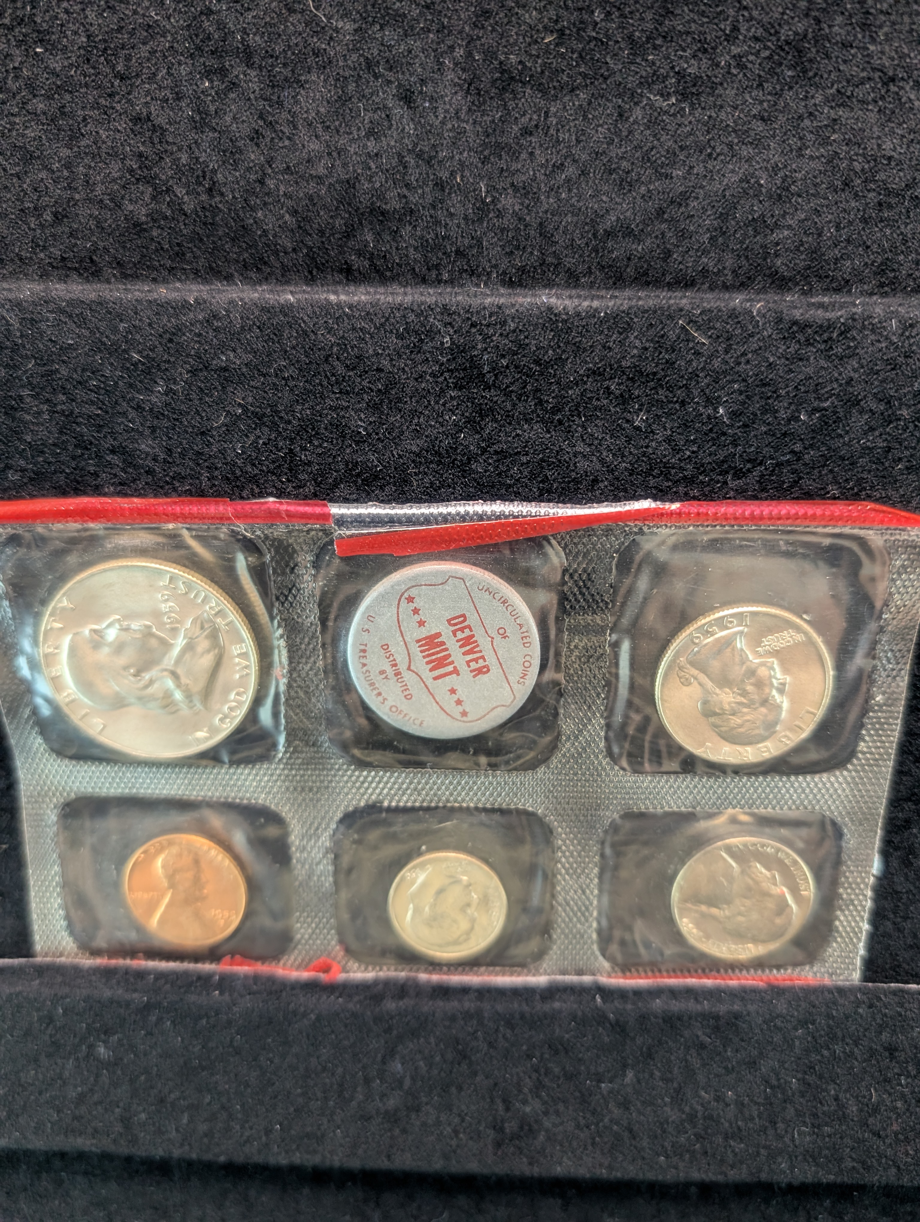 1959-P & D Unc. U.S. Mint Set, without box - Six 90% Silver Coins