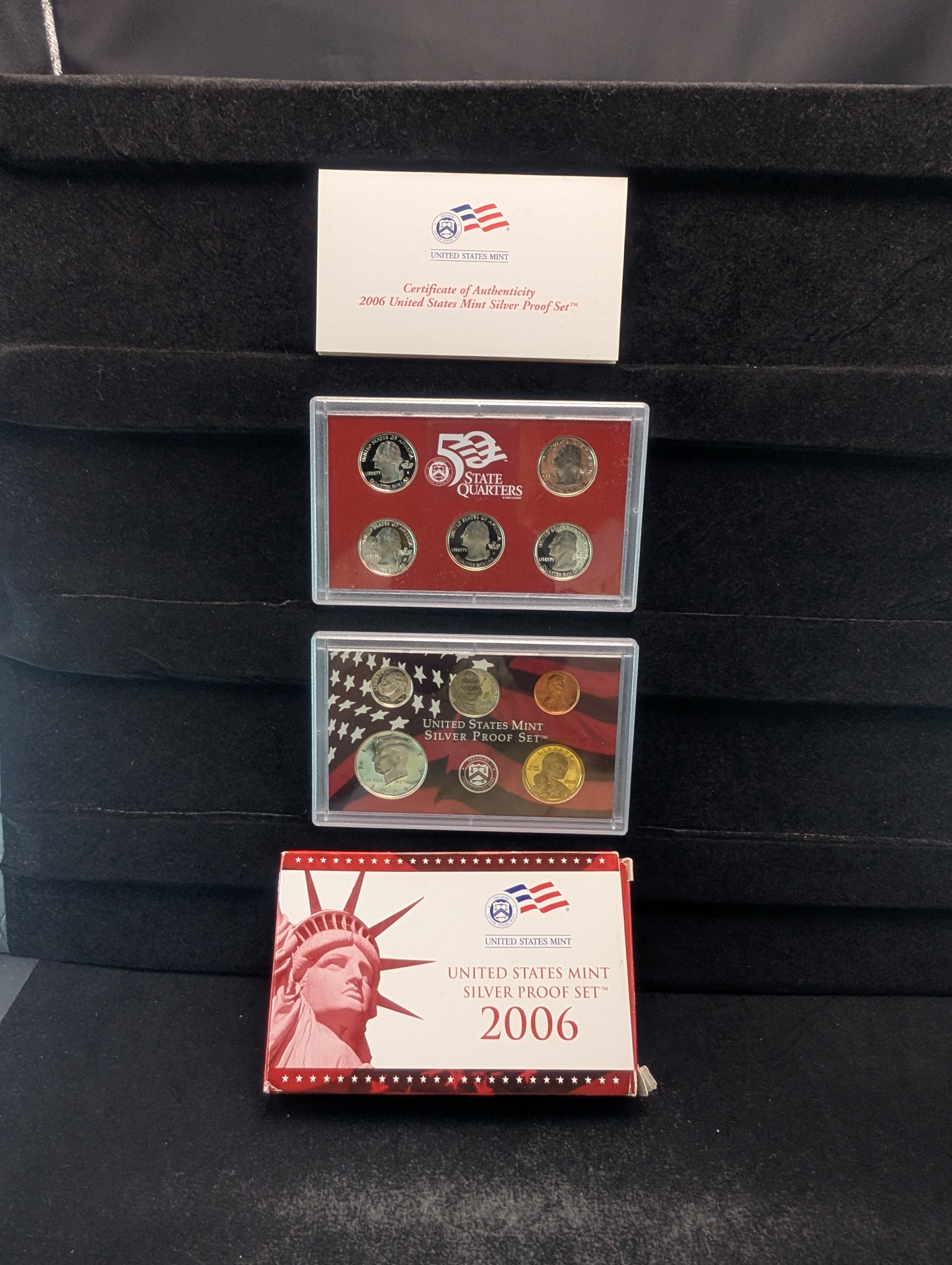 2006-S U.S. Mint Silver Proof Set In OGP w/COA, Contains Seven 90% Silver Coins