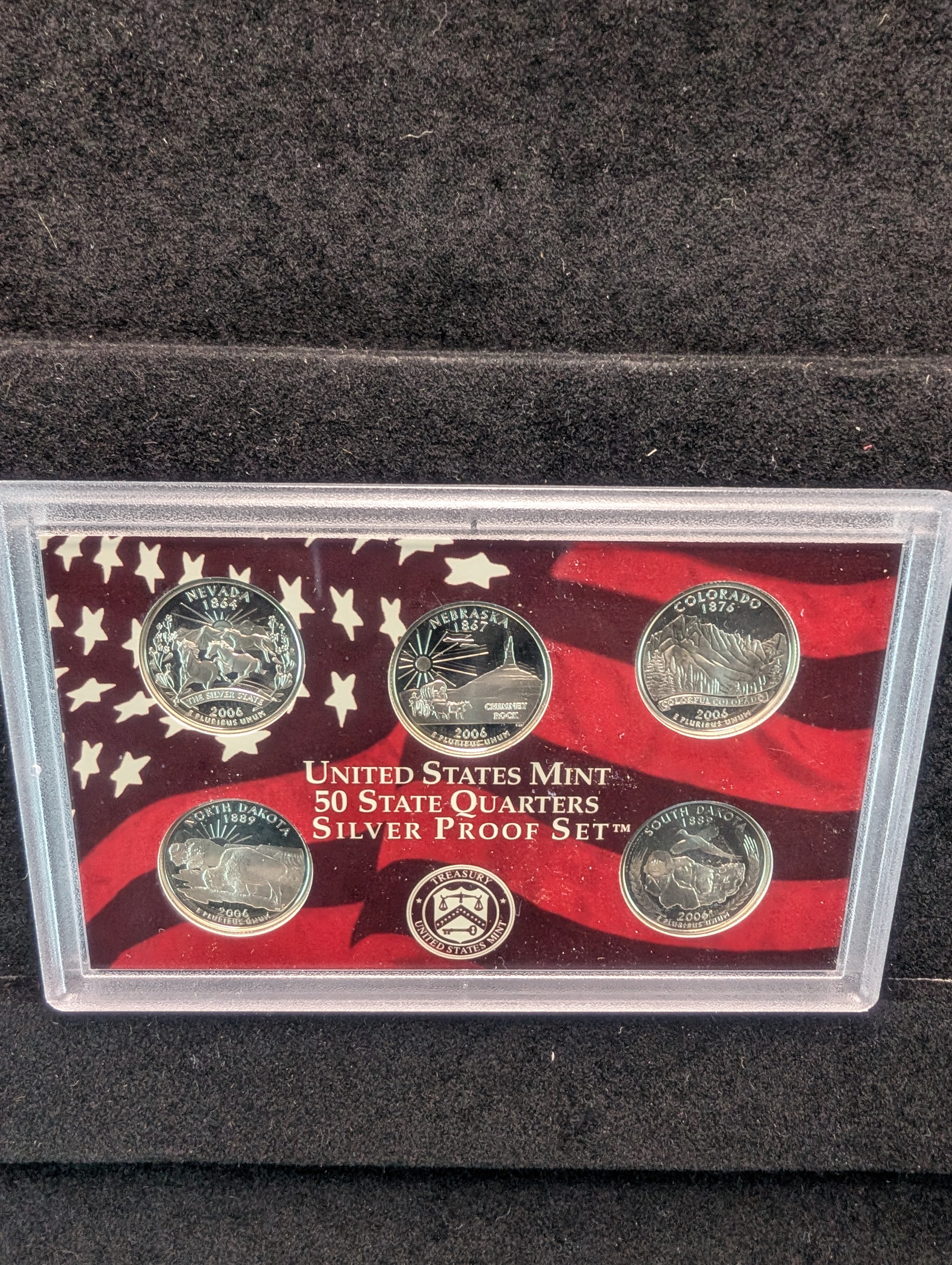 2006-S U.S. Mint Silver Proof Set In OGP w/COA, Contains Seven 90% Silver Coins