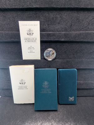 1991-P U.S. Korean War Memorial Coin in OGP, 90% Silver 26.73g Condition PLEASE NOTE Some coins 