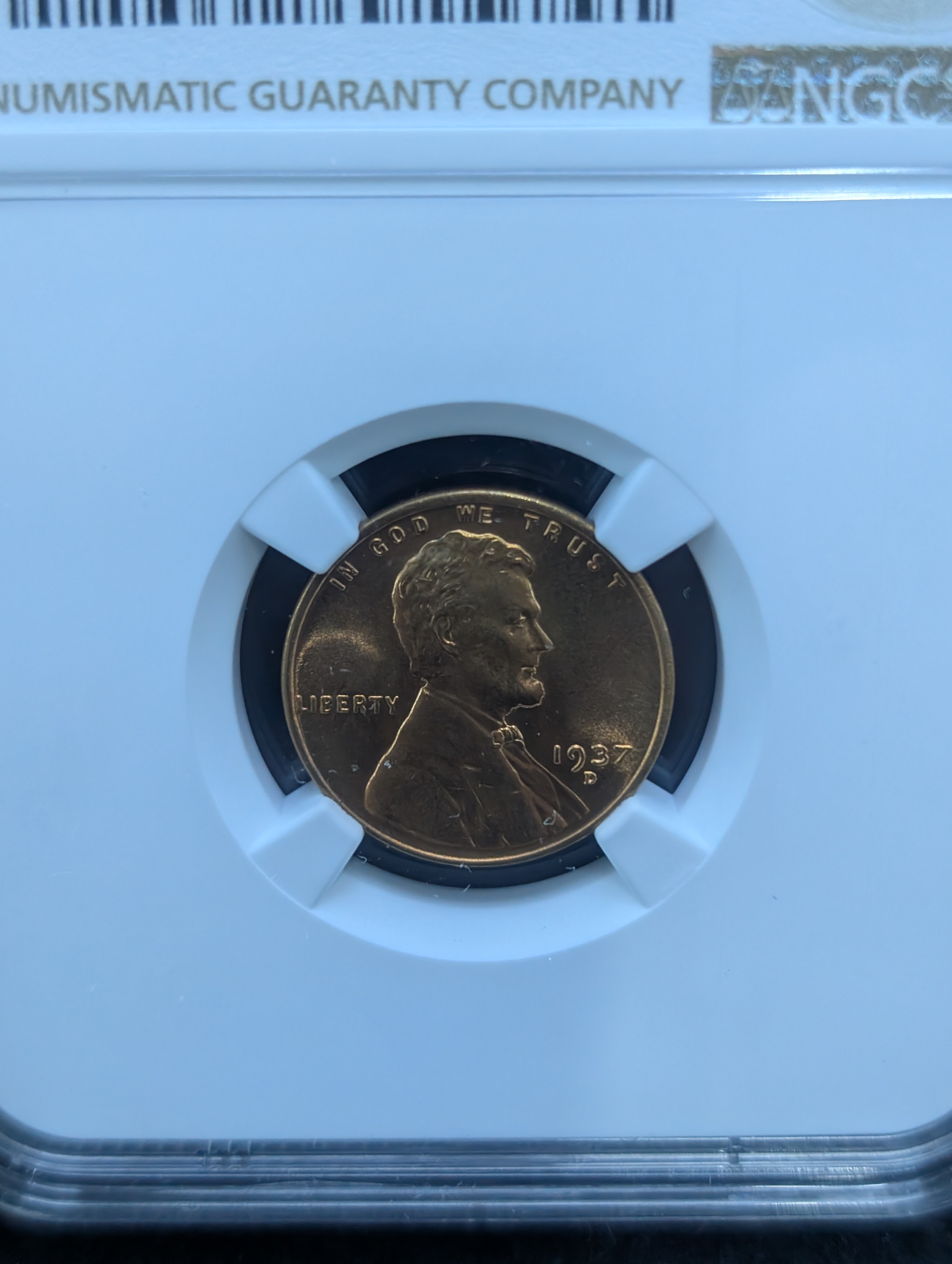 1937-D Lincoln Wheat Cent NGC MS 67 RD