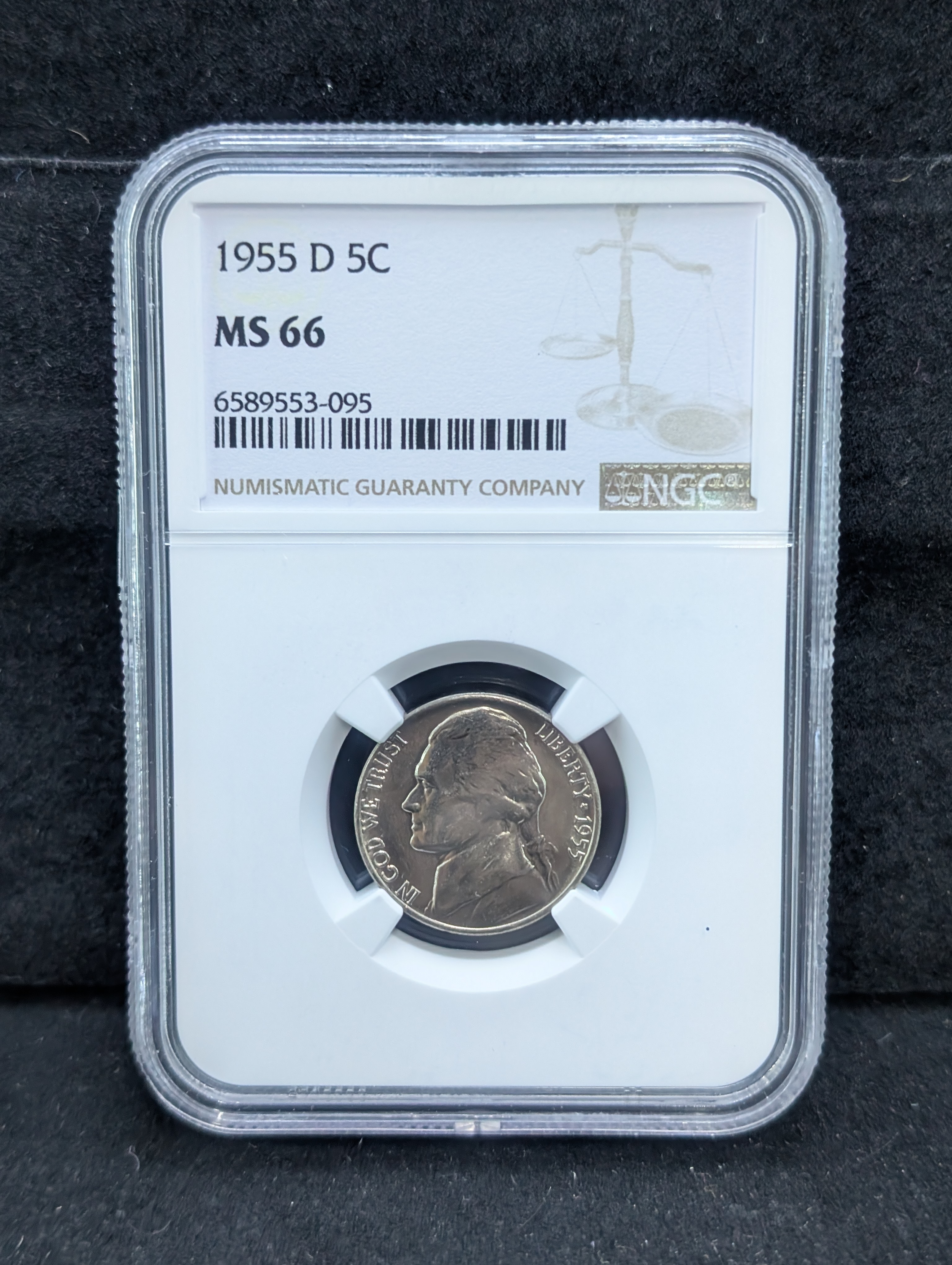 1955-D Jefferson Nickel NGC MS 66
