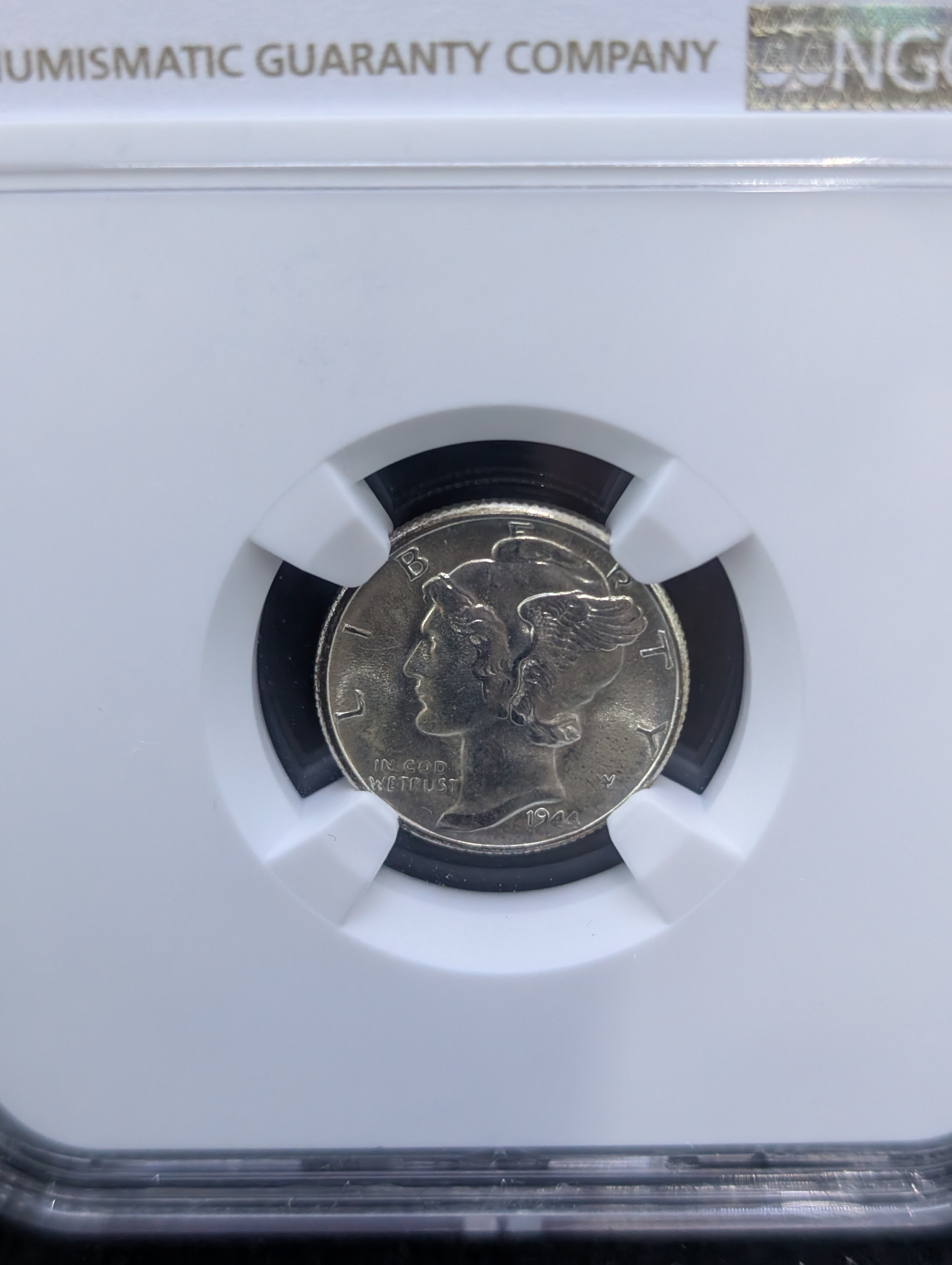 1944 Mercury 90% Silver Dime NGC MS 67