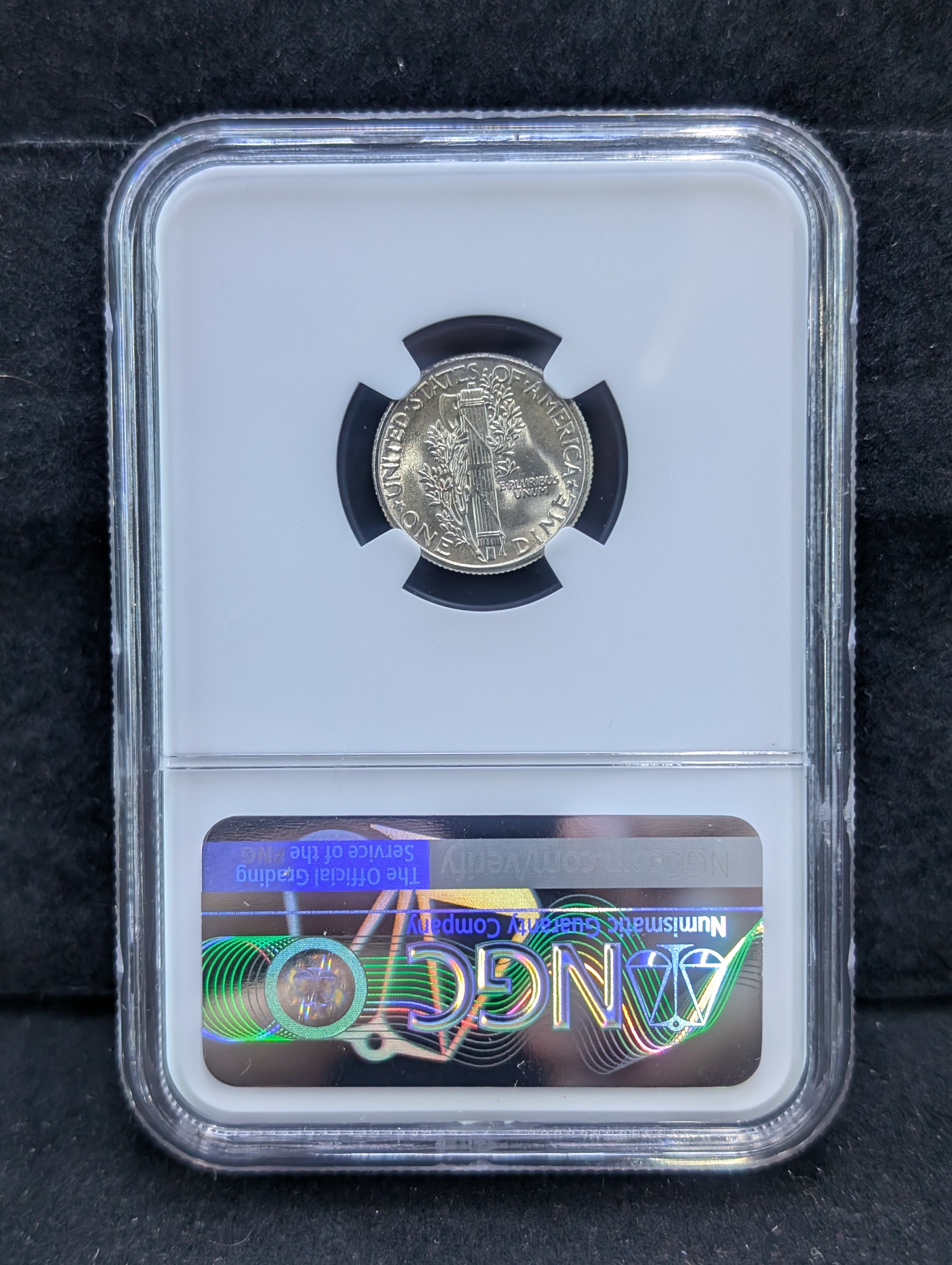 1944 Mercury 90% Silver Dime NGC MS 67