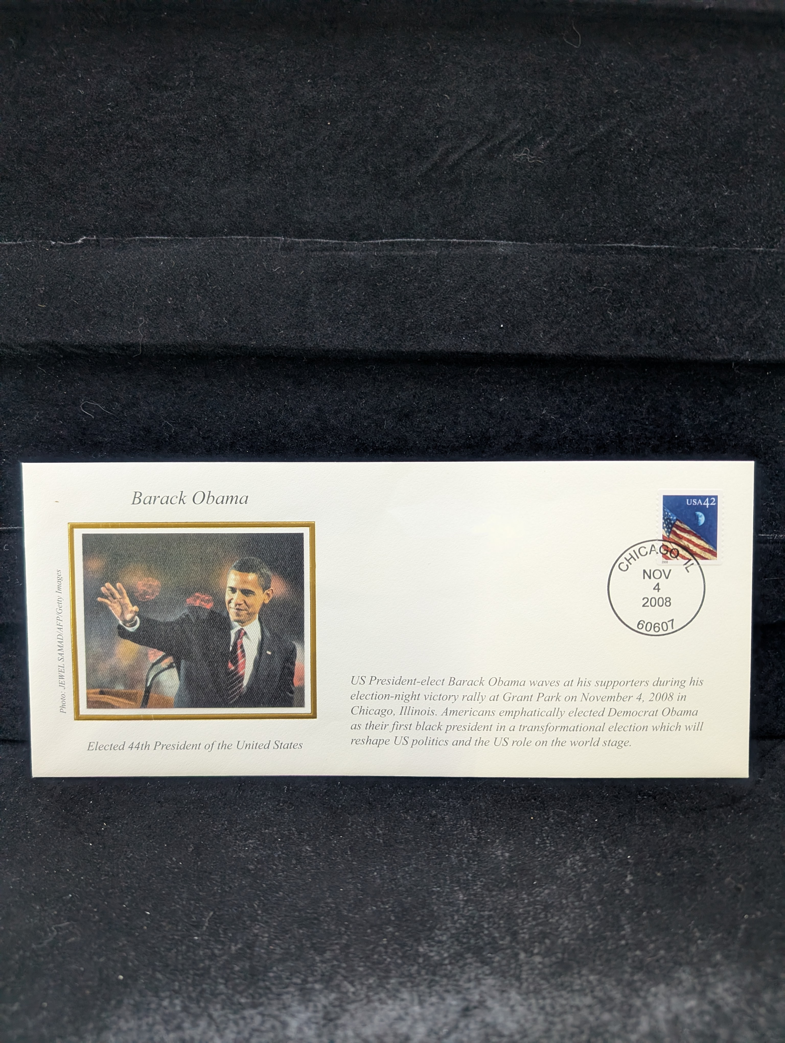 2008 Special Piece of History Barack Obama First Day Cachet