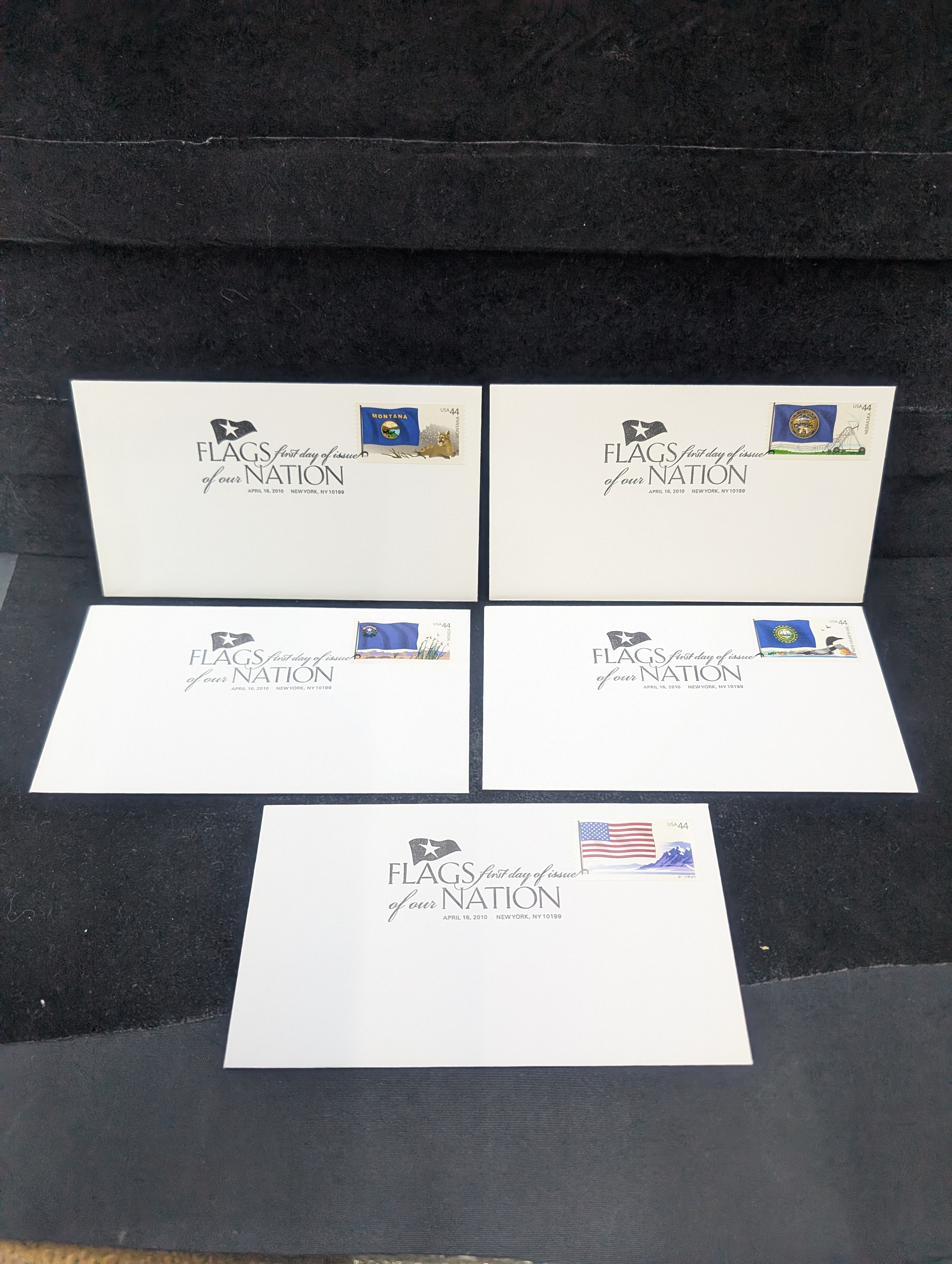 (5) Assorted "Flags of Our Nation" First Day Cachets