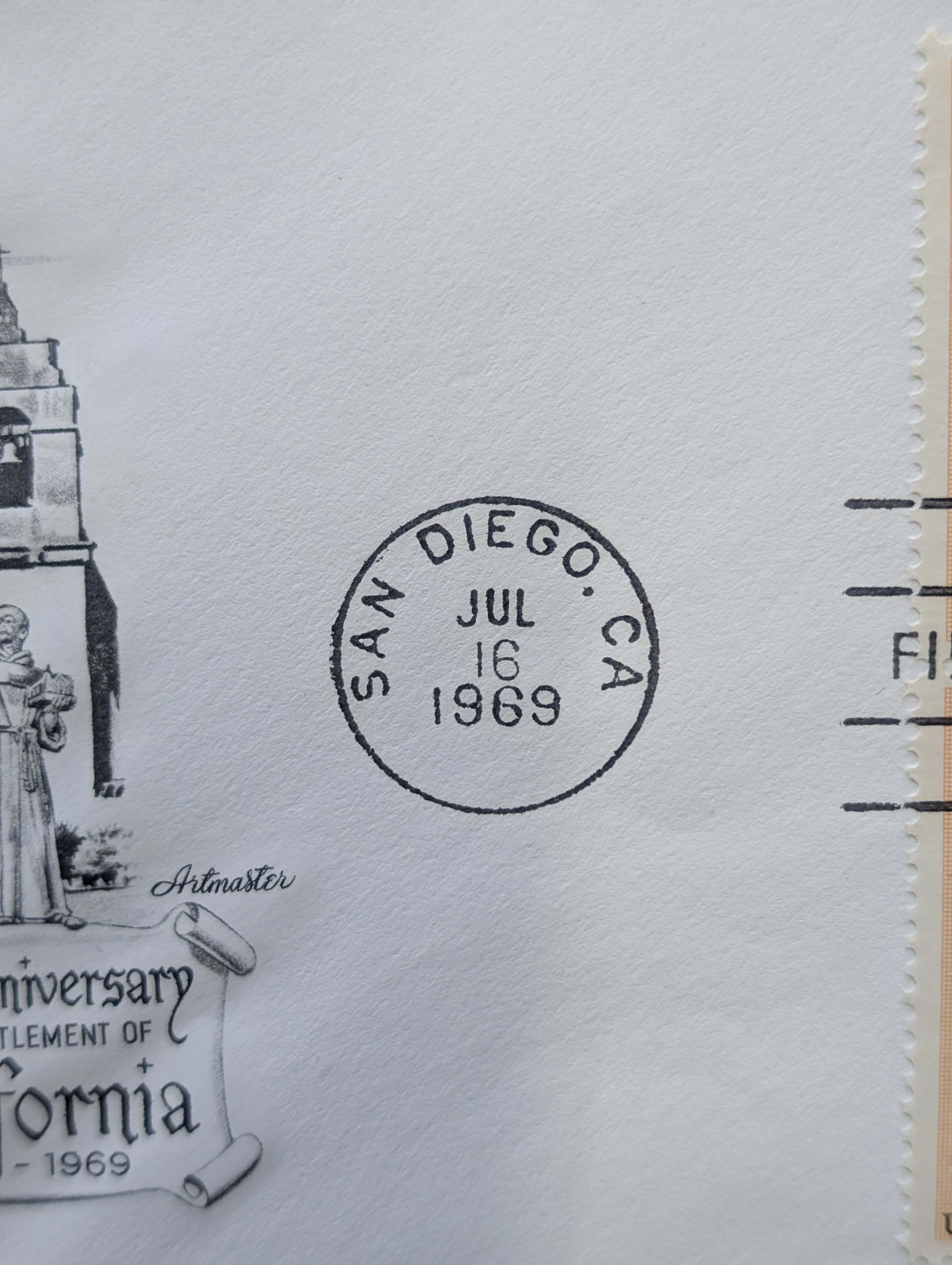 Rare 4 Block "California" First Day Cachet