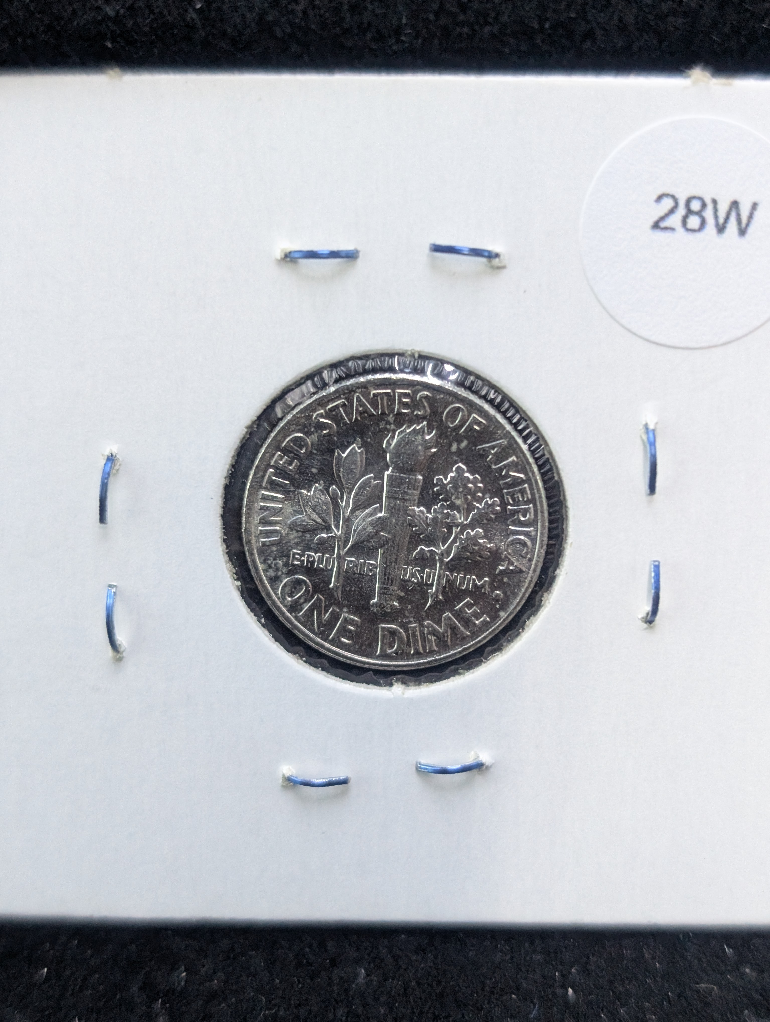 1962 Roosevelt Dime Split Bands, Full Torch, 90% Silver