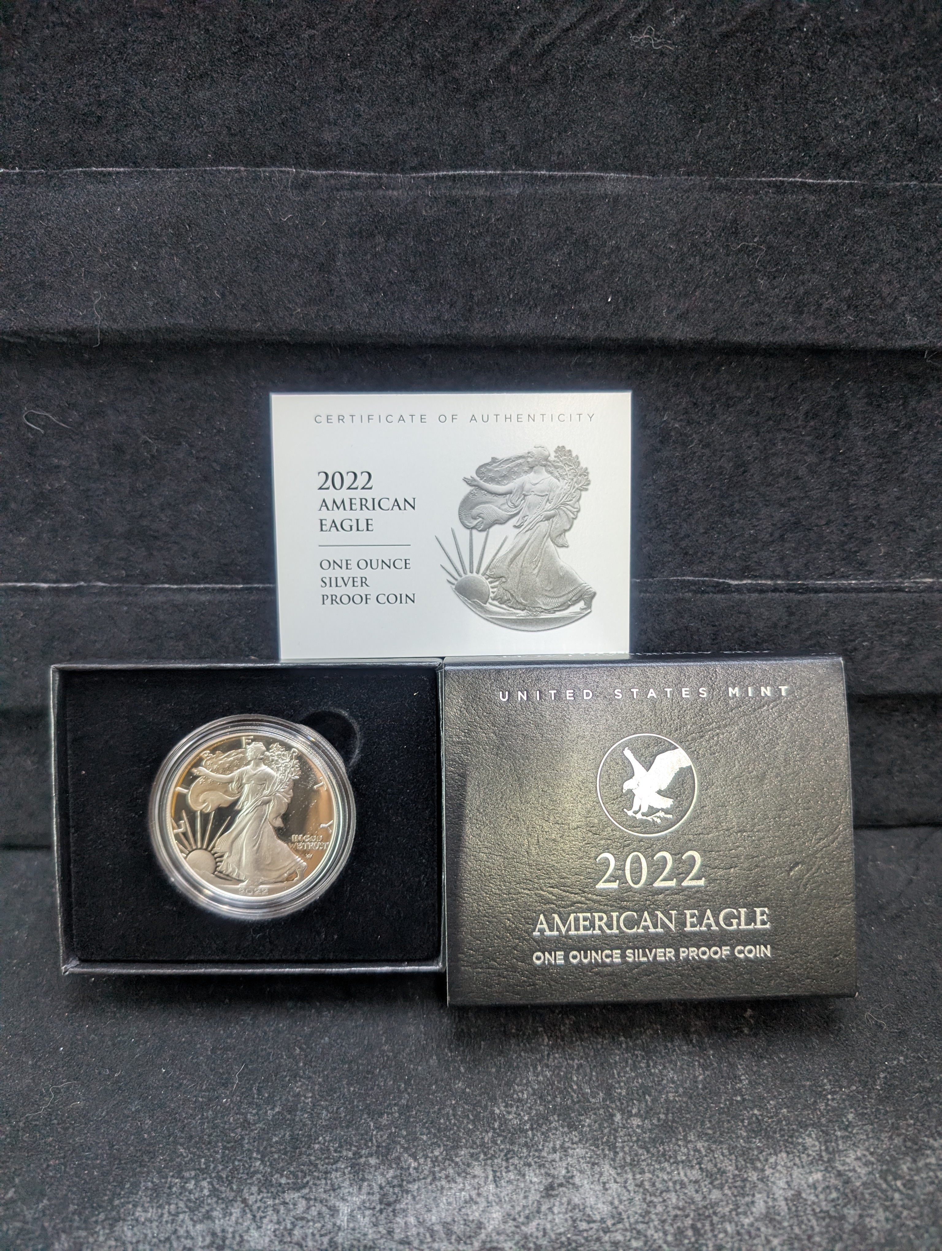 2022-S Type 2, American Silver Eagle, .999 Fine Silver One Troy Ounce