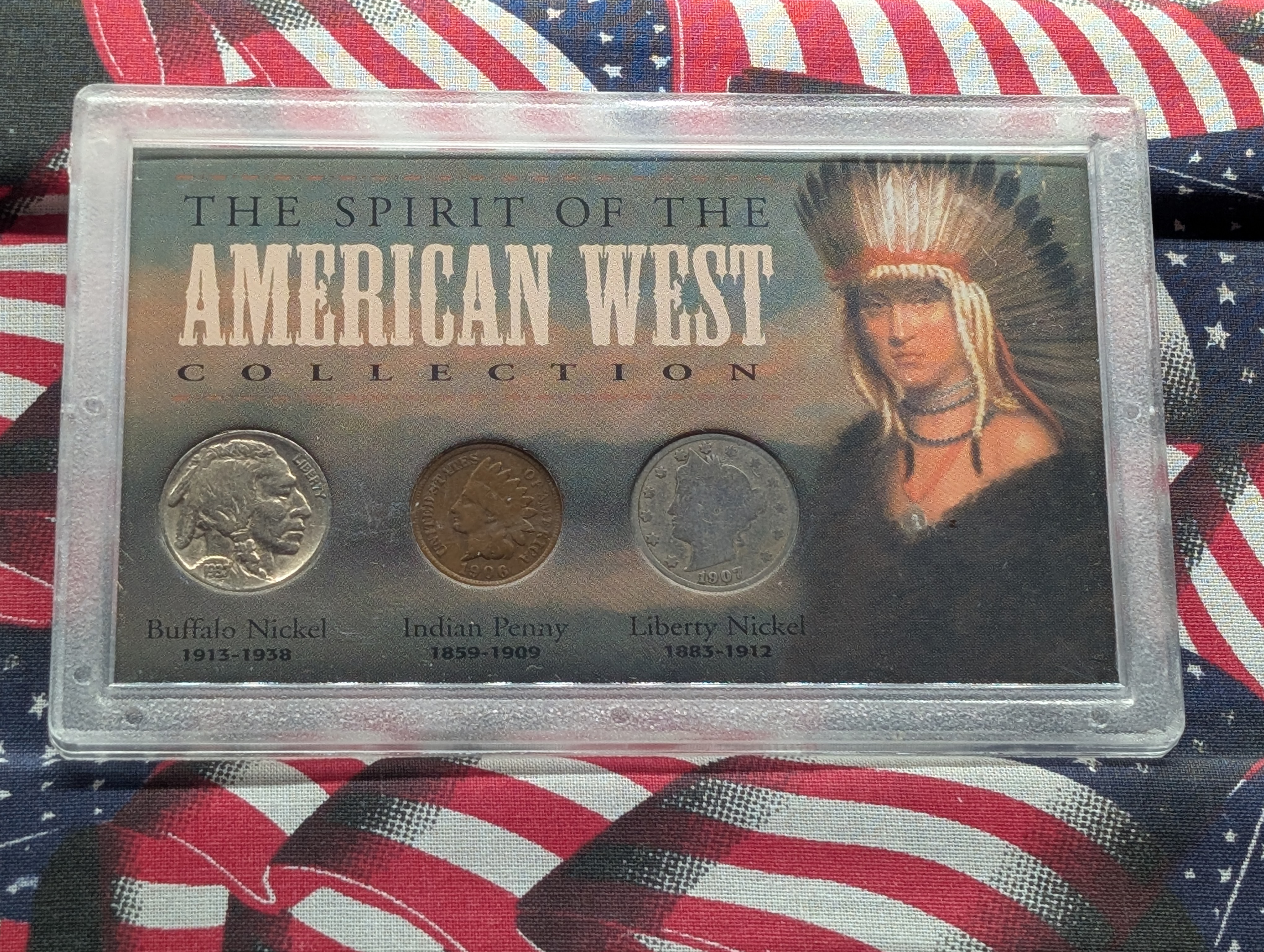 "Spirit of the American West" 3-Coin Set - 1937 Indian Head Buffalo Nickel, 1906 Indian Head Cent, 1907 Liberty Head V Nickel