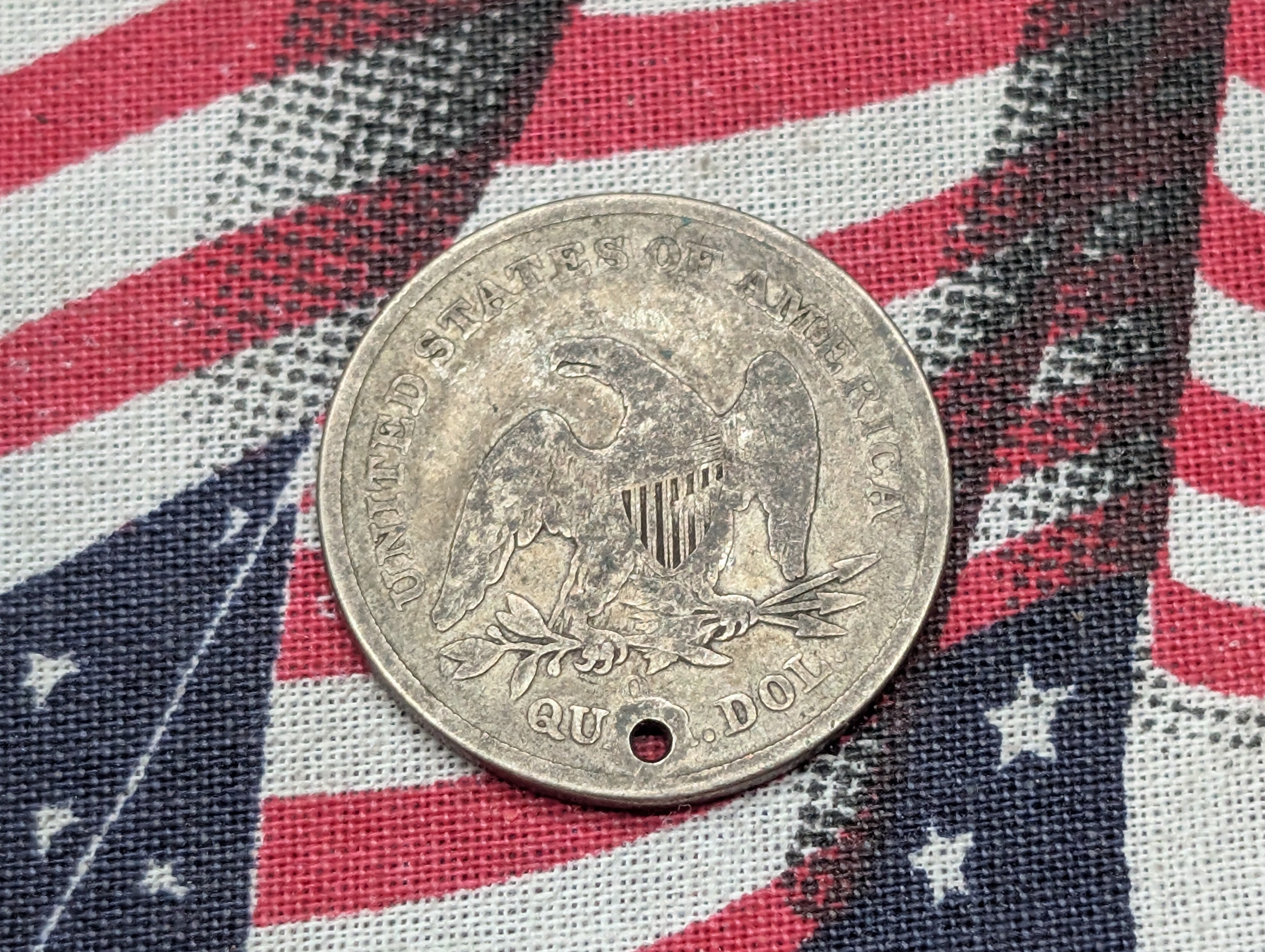 1840 Seated Liberty 90% SILVER Quarter