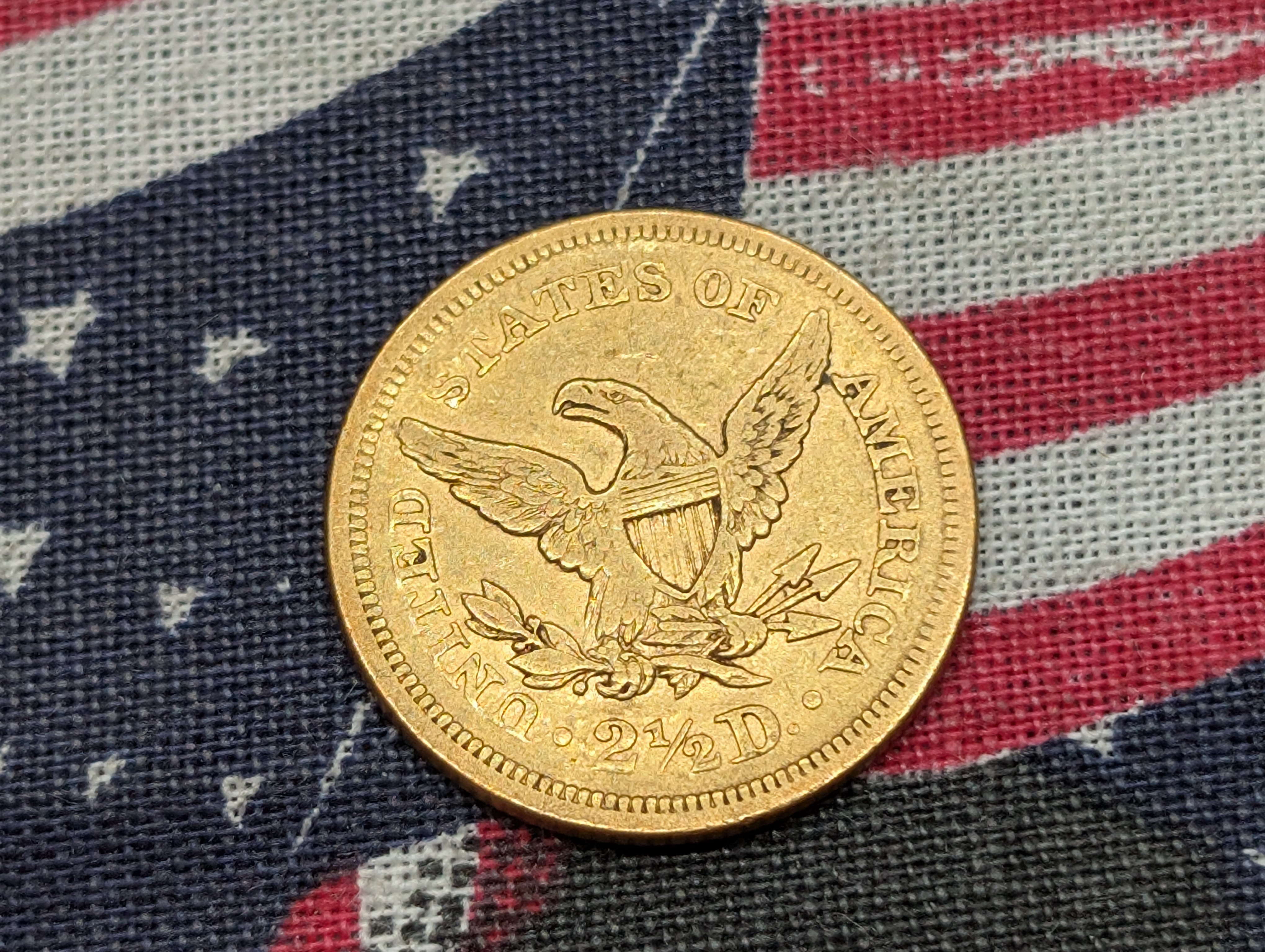 1853 $2.5 GOLD Liberty Head - 90% Gold, 4-18g