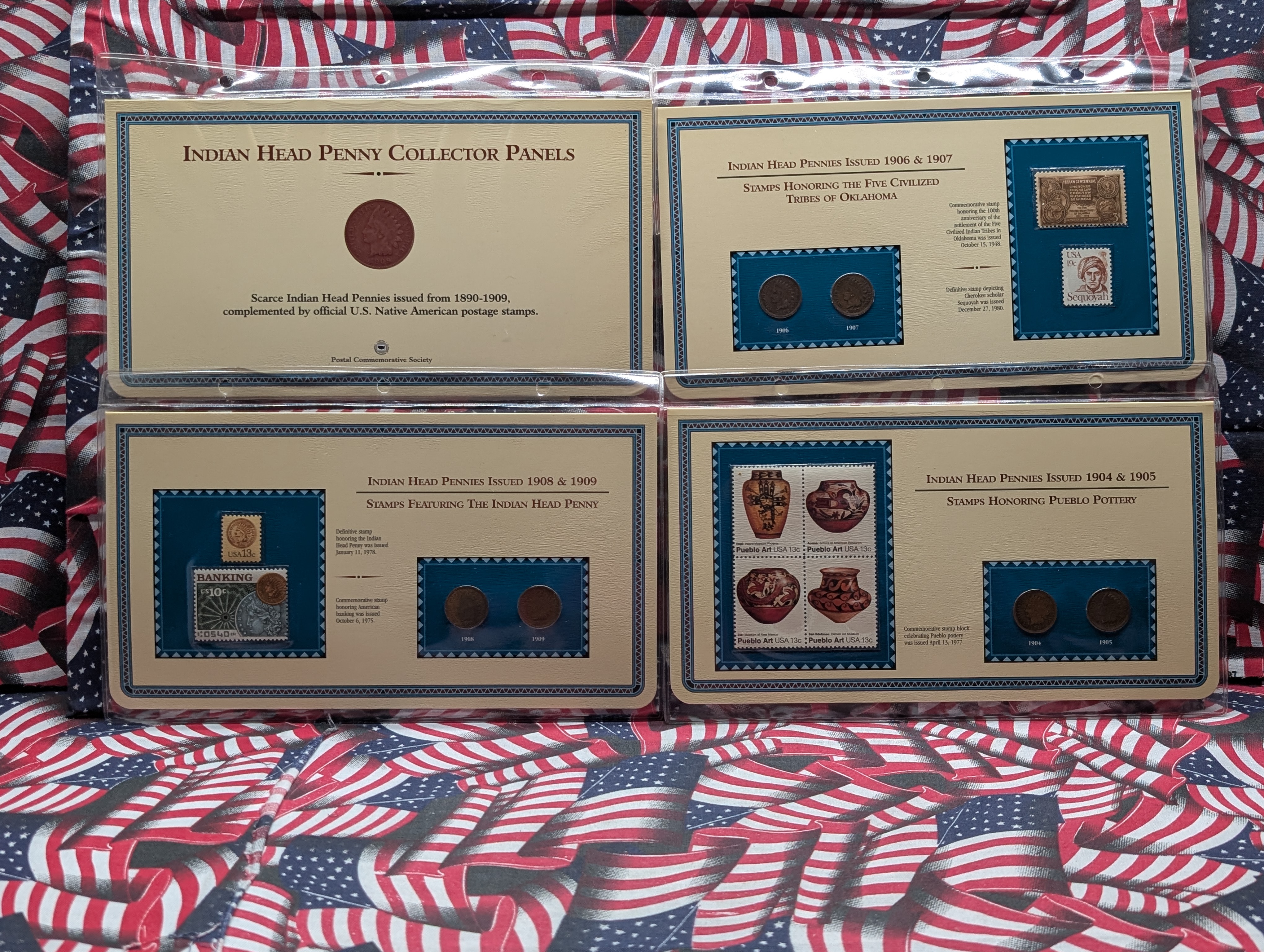 Twenty-Coin Indian Head Cent Collection - 1890-1909 - PLUS STAMPS - Over $380 in Original Value (receipts included)