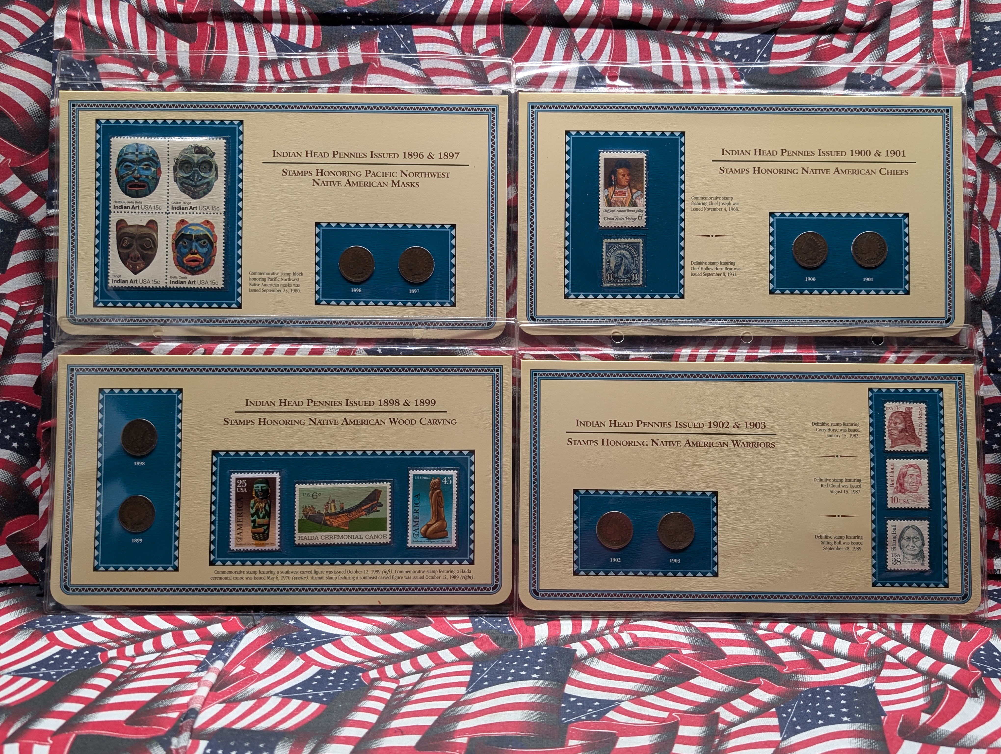 Twenty-Coin Indian Head Cent Collection - 1890-1909 - PLUS STAMPS - Over $380 in Original Value (receipts included)