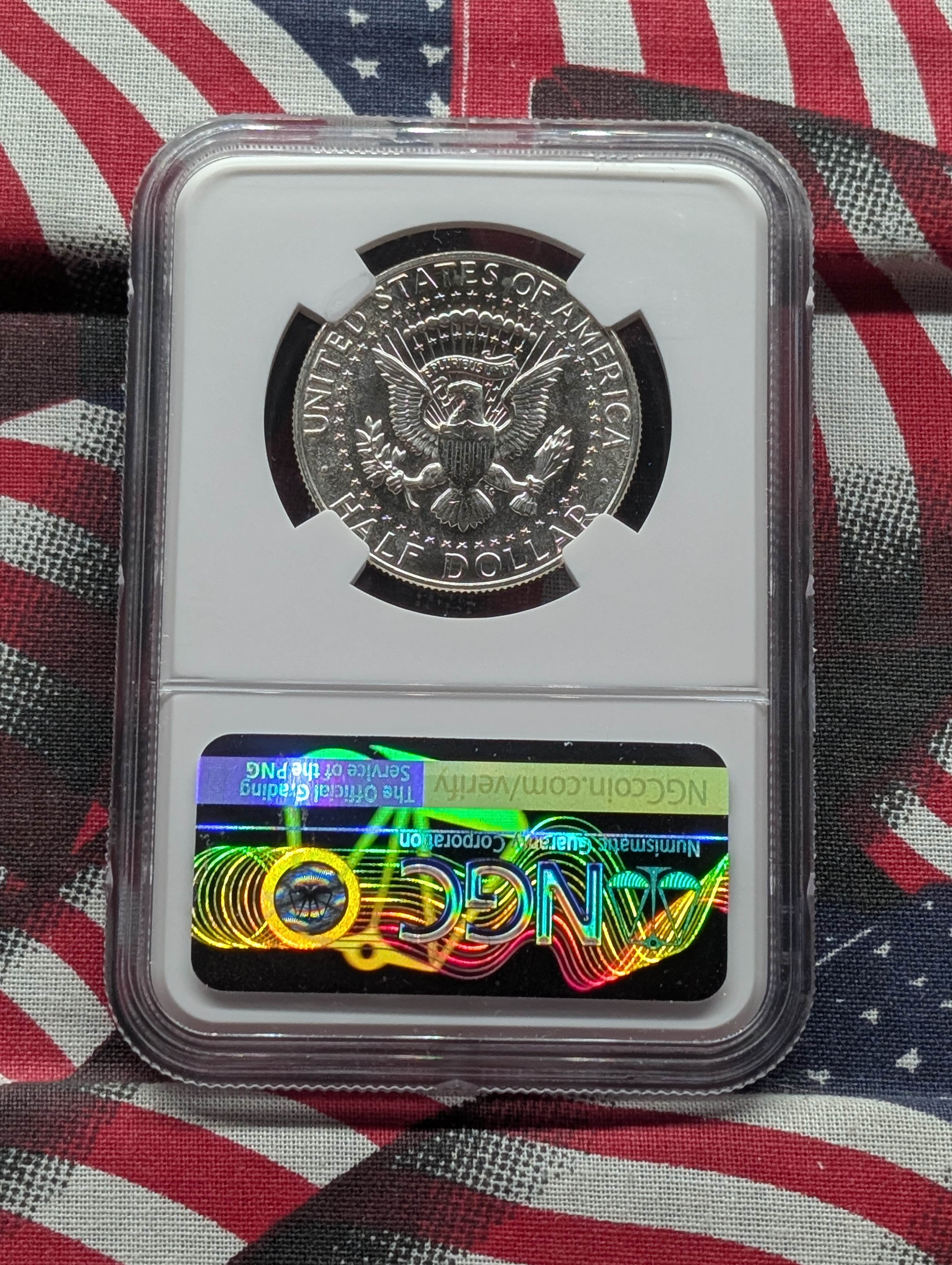 1965 SMS Kennedy 40% Silver Half-Dollar - NGC MS67