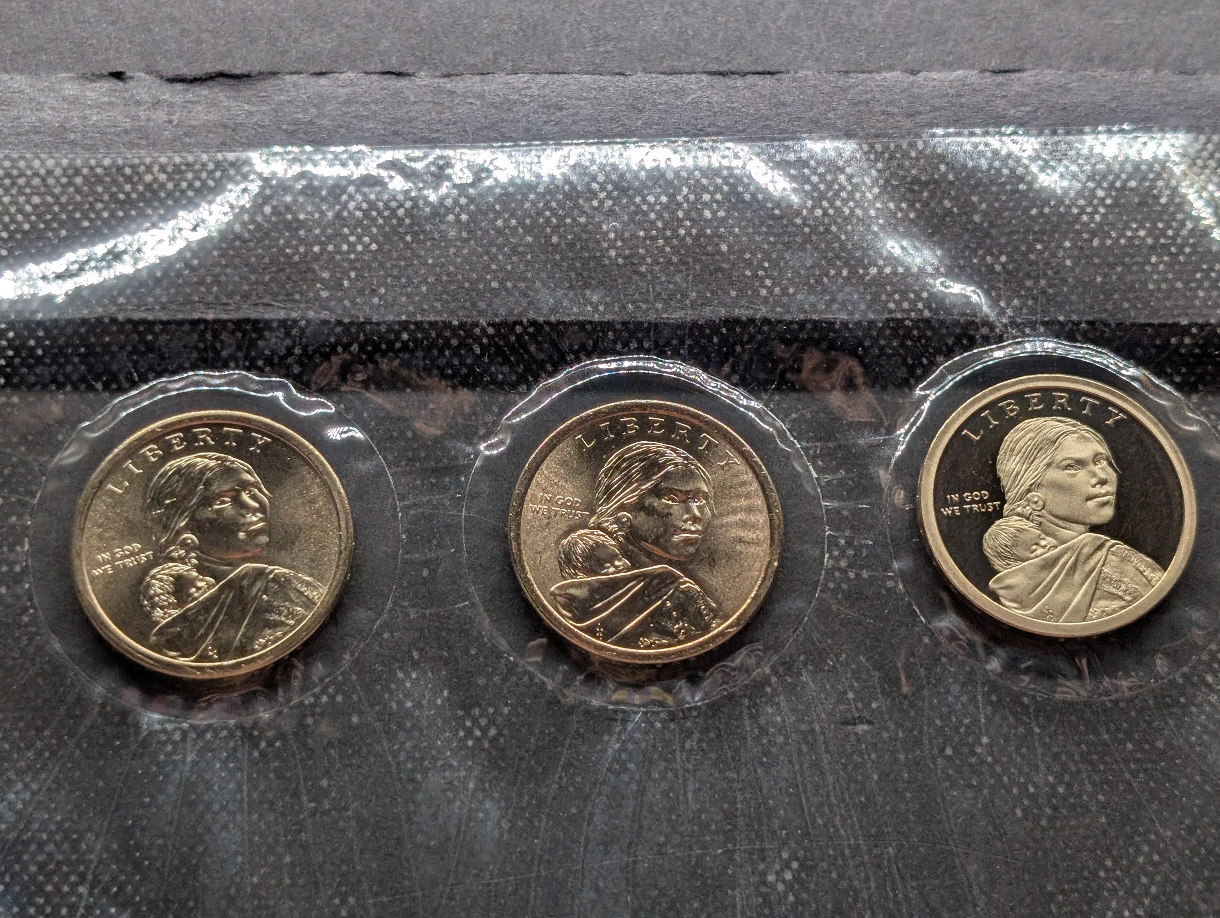 2021-P, D, & S- Proof Native American Dollar 3-Coin Set