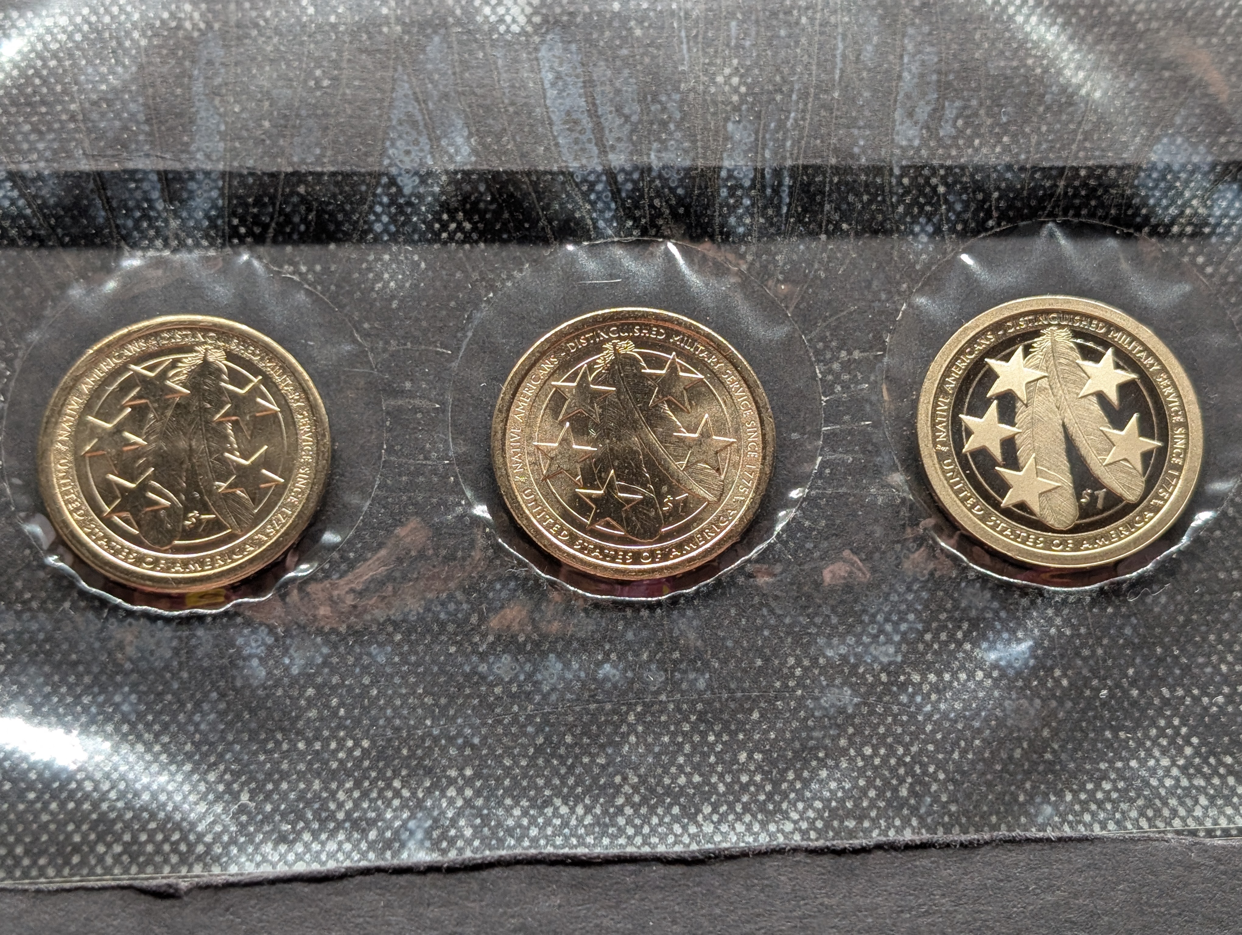 2021-P, D, & S- Proof Native American Dollar 3-Coin Set